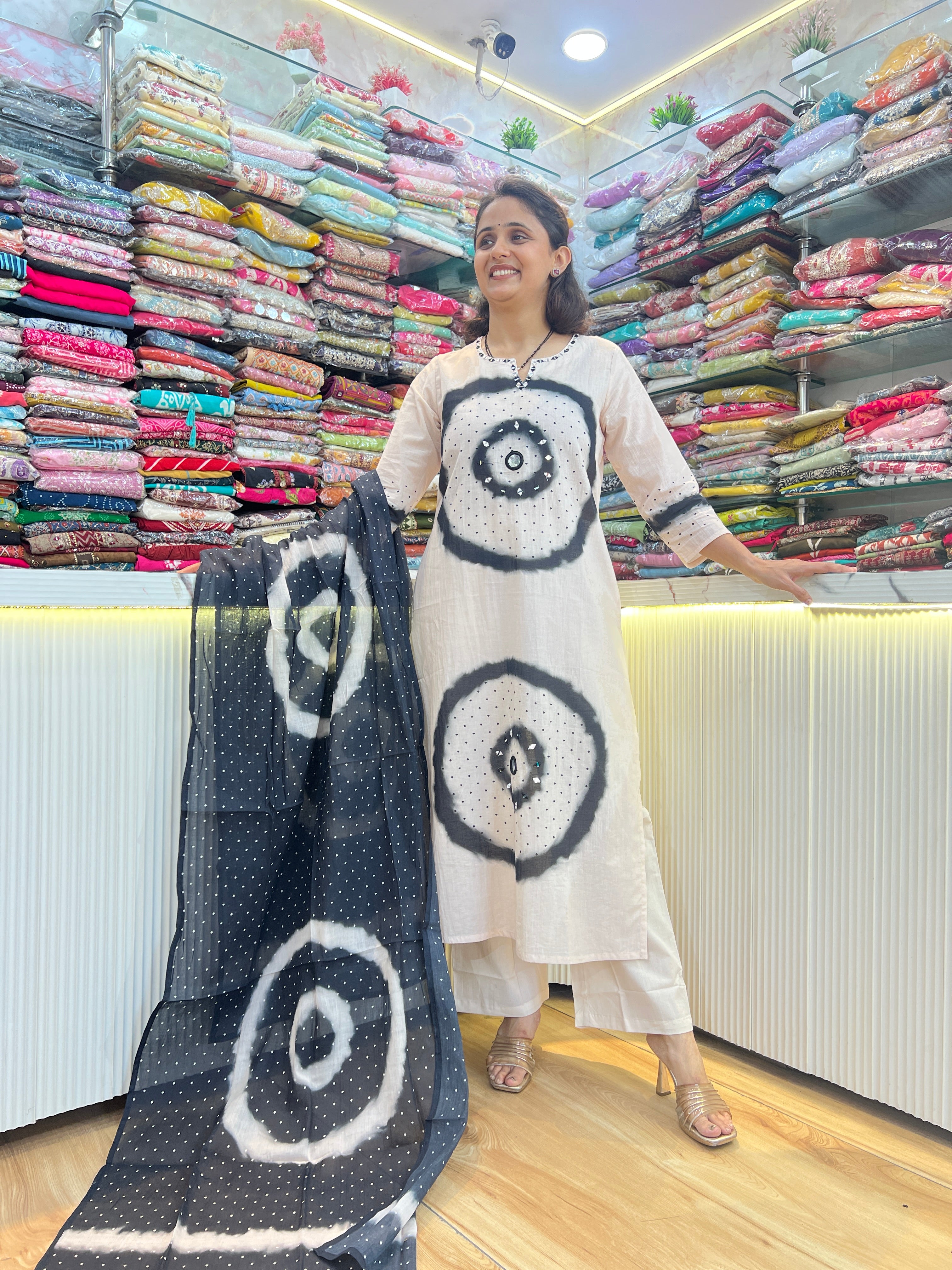 Designer cotton plazo suit ( tj 26867 )