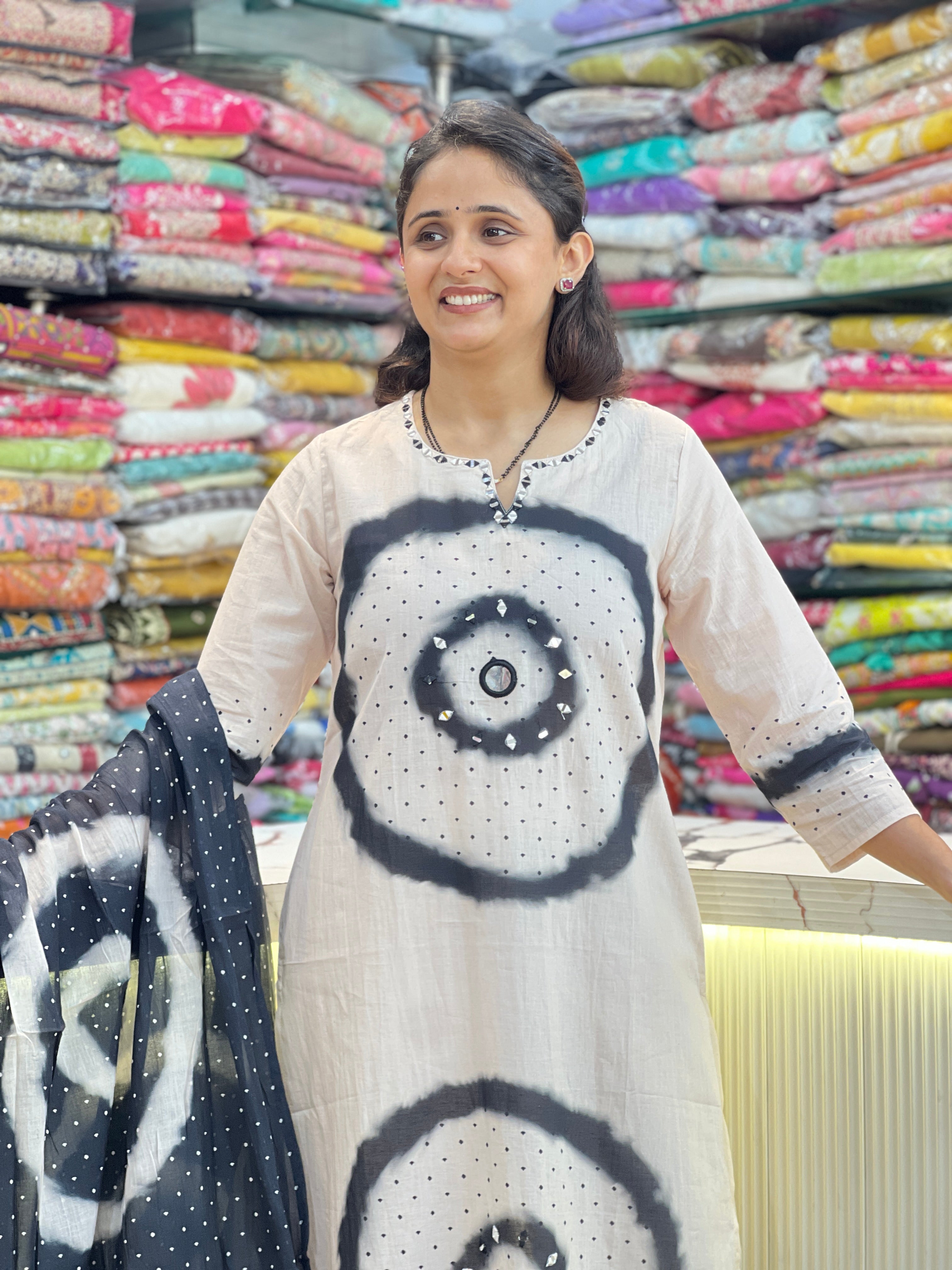 Designer cotton plazo suit ( tj 26867 )