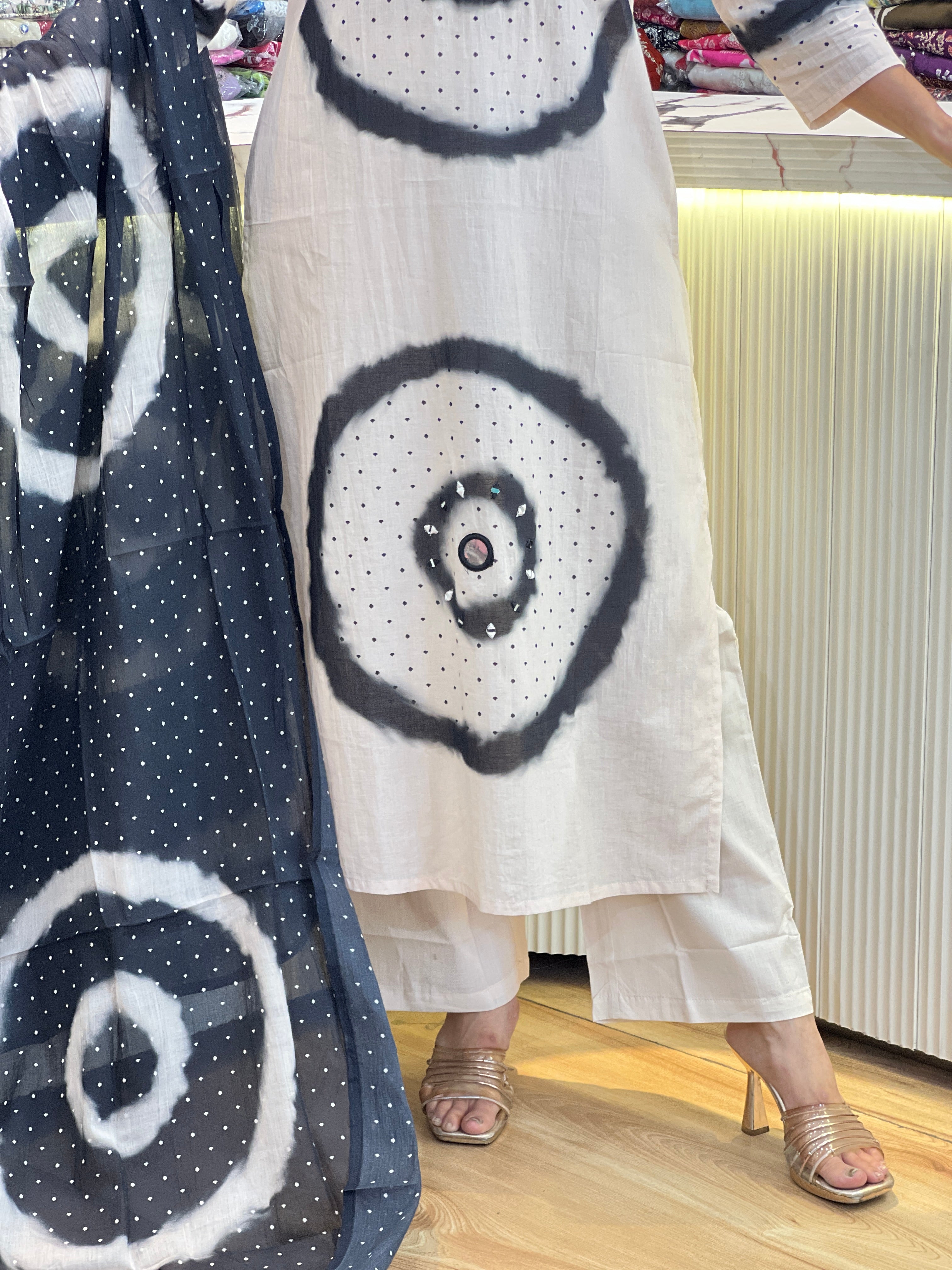 Designer cotton plazo suit ( tj 26867 )