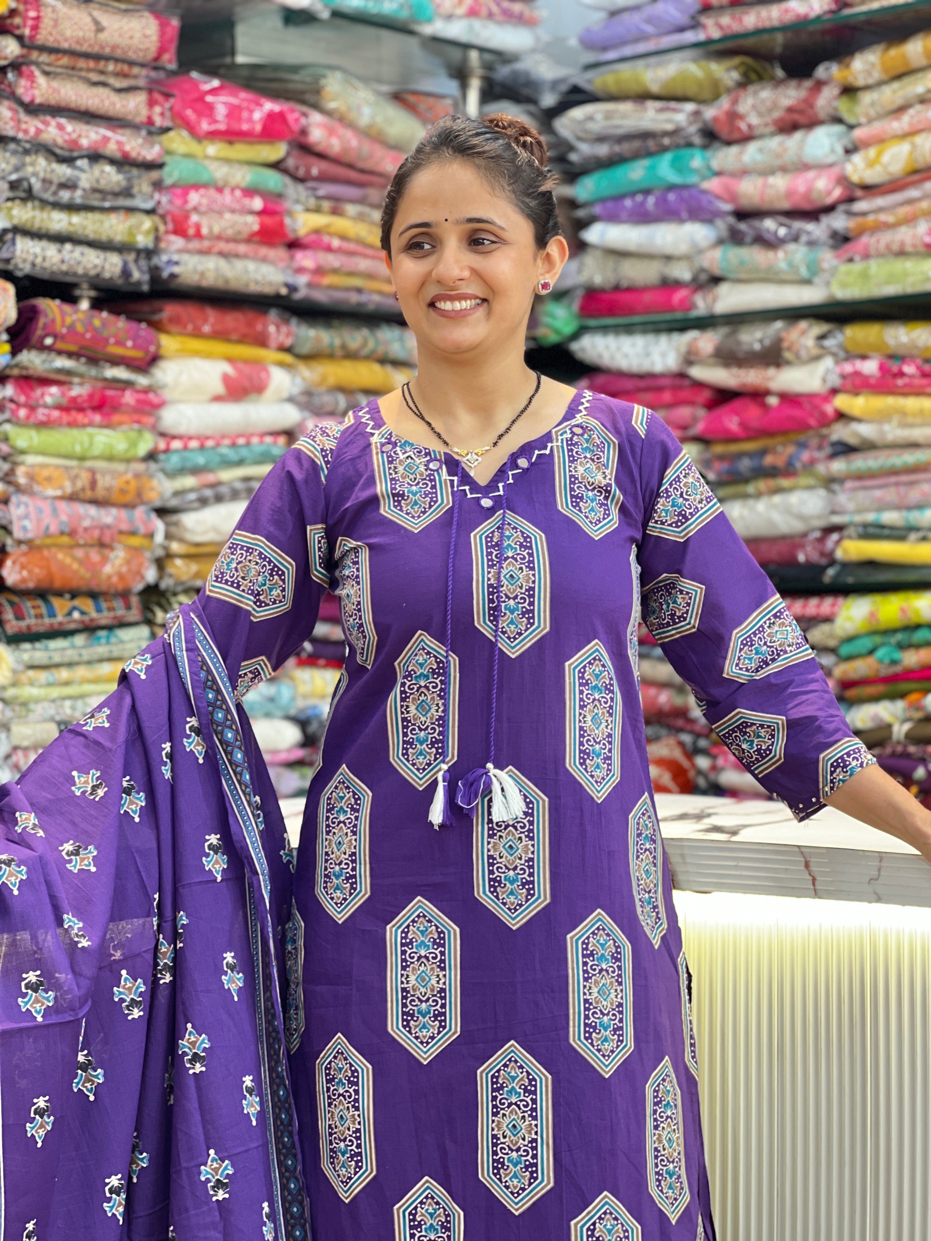 Pure cotton plazo suit ( tls 15767 )