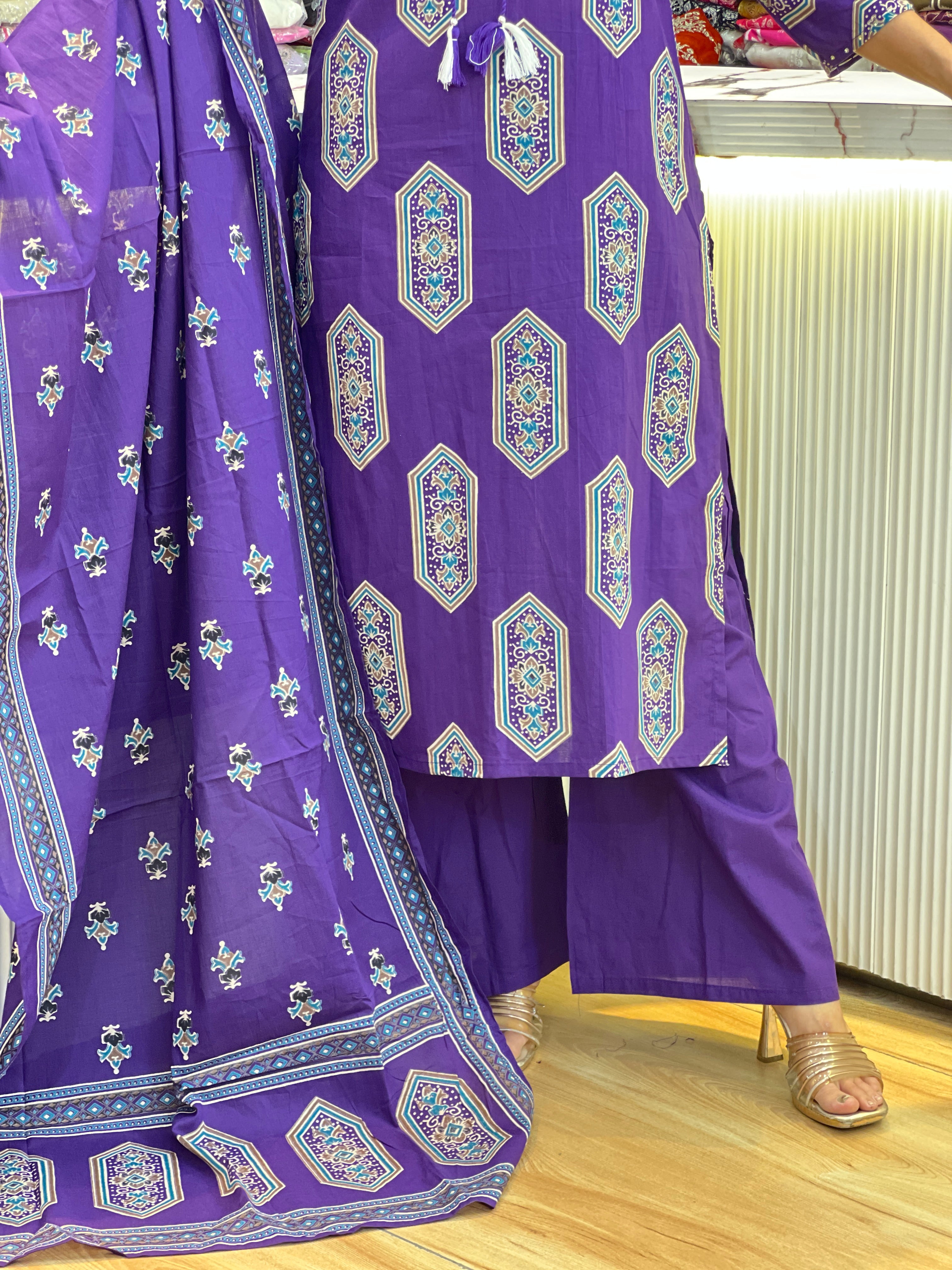 Pure cotton plazo suit ( tls 15767 )