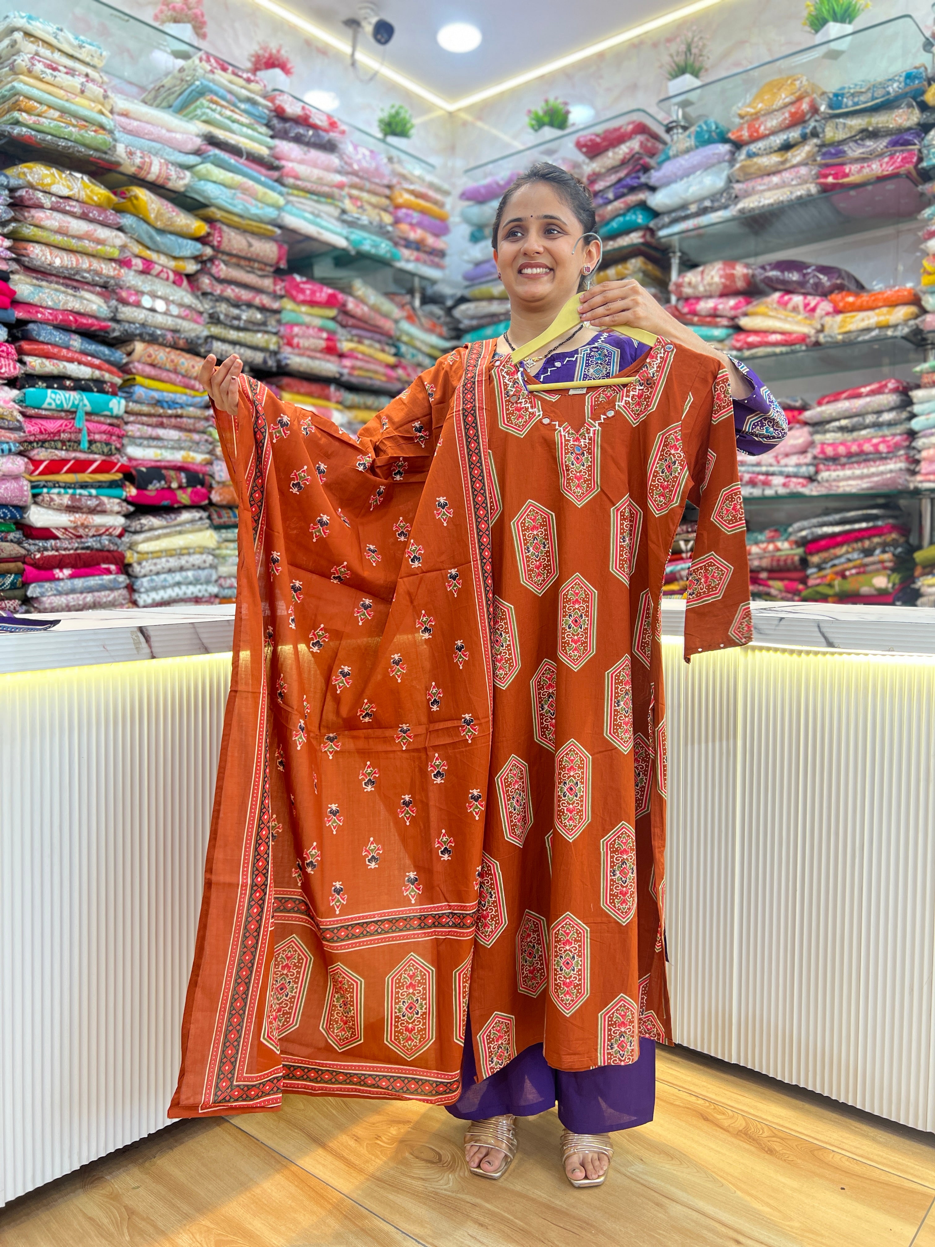 Pure cotton plazo suit ( tls 15767 )