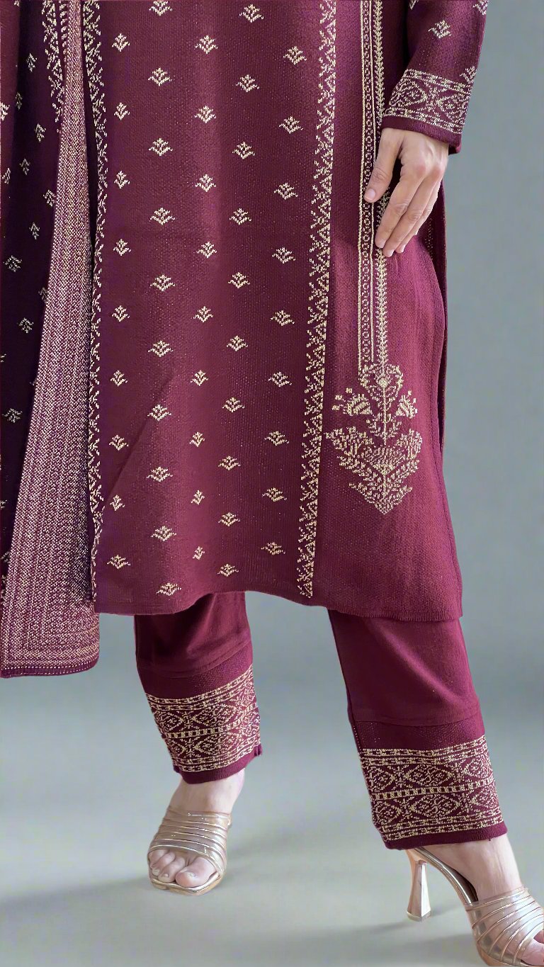 Baani knitted wool suit