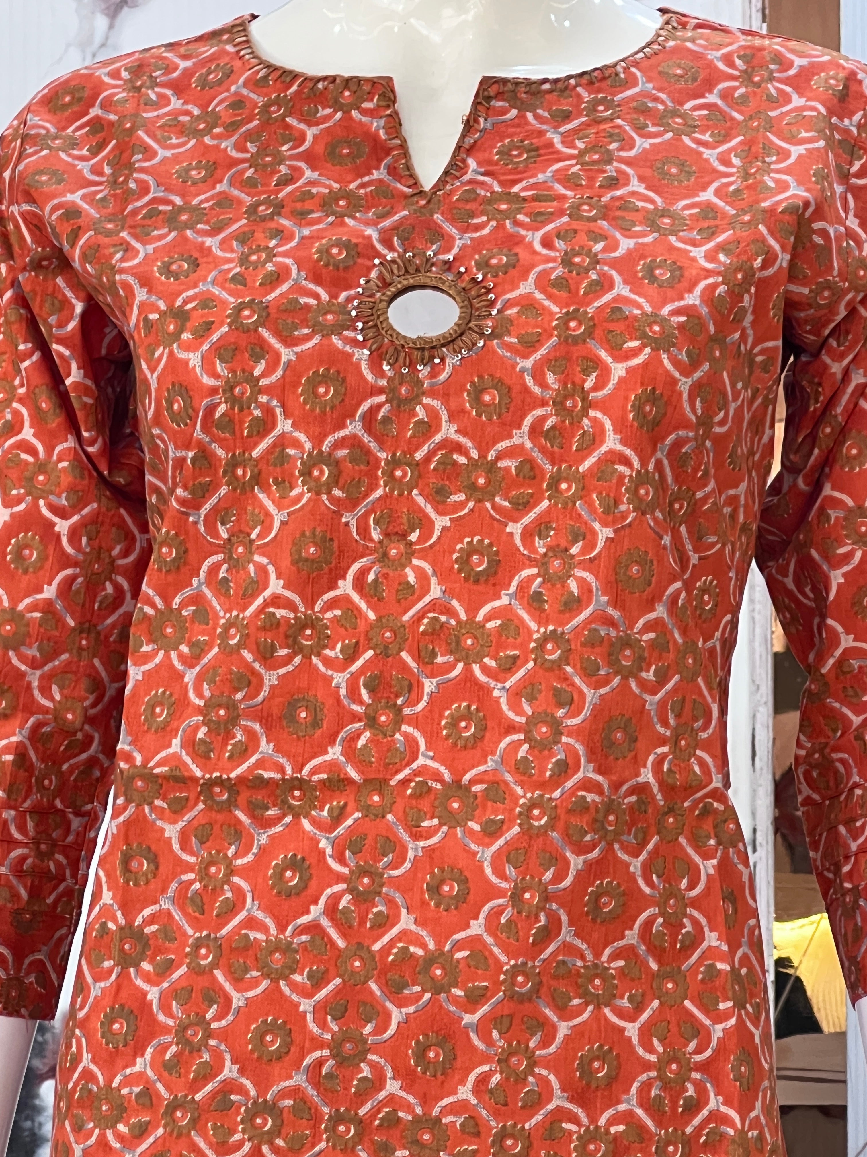 Pure cotton short kurti ( ym 61267 )