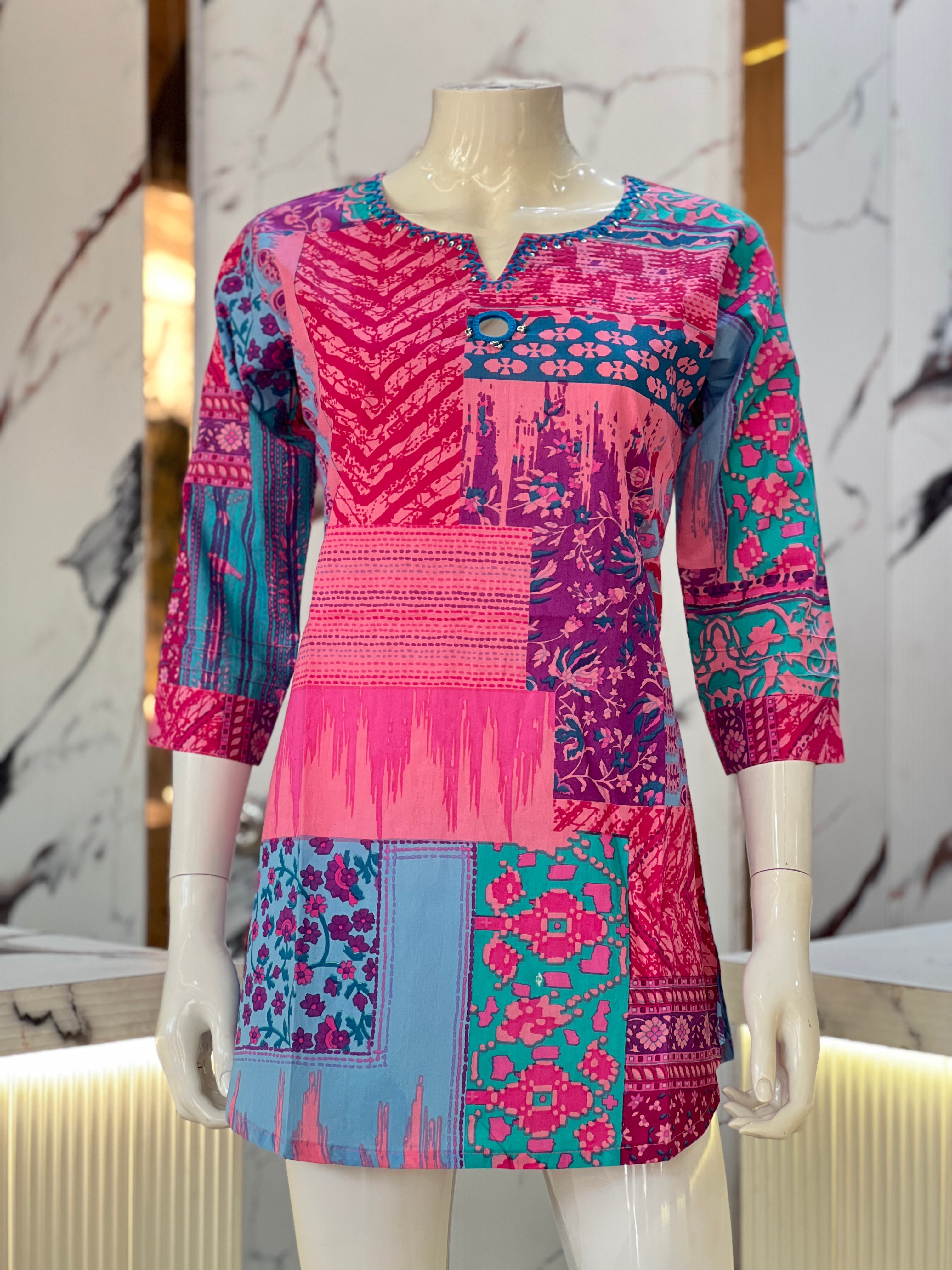 Pure cotton short kurti ( ym 61167 )