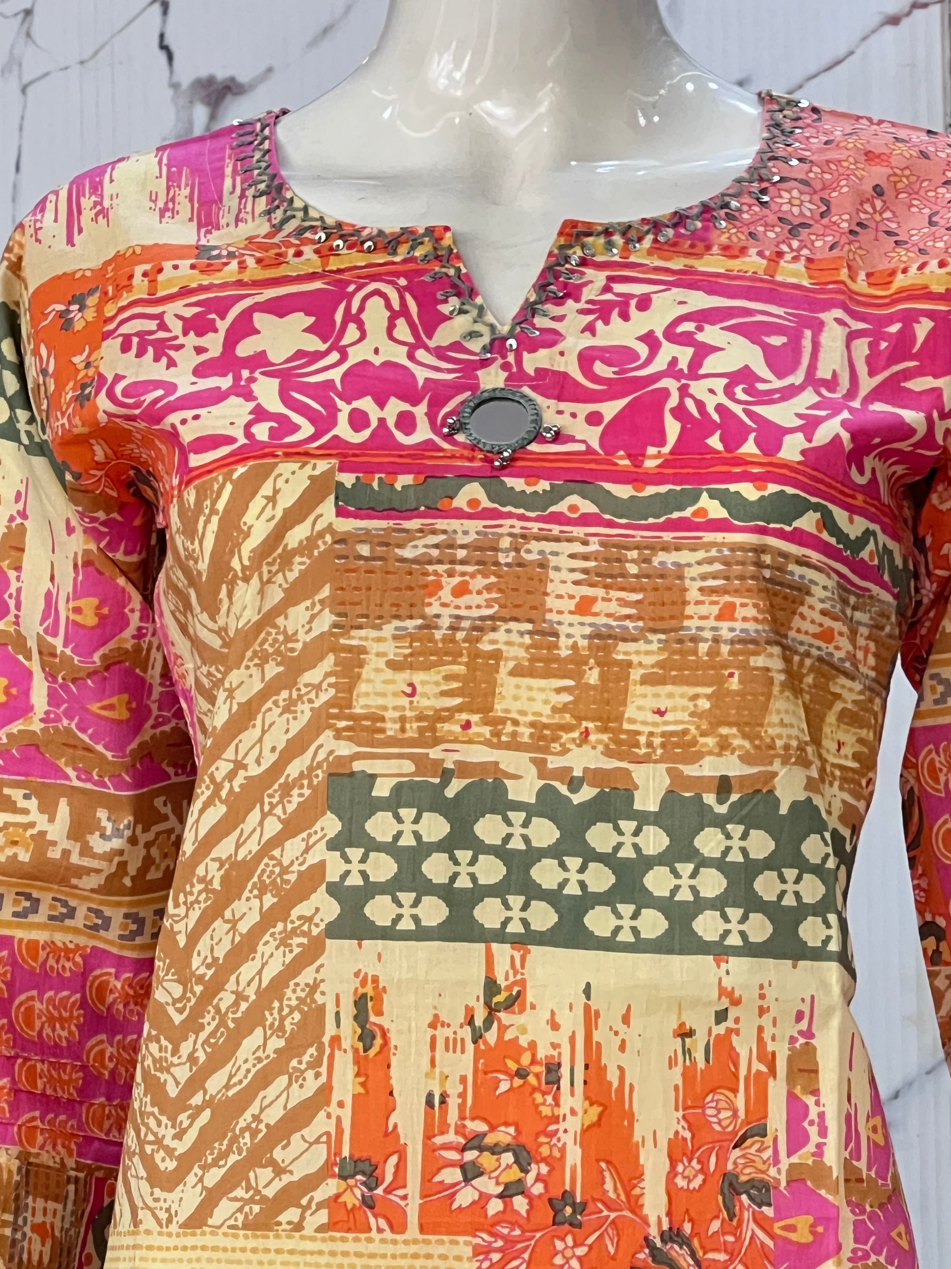 Pure cotton short kurti ( ym 61167 )