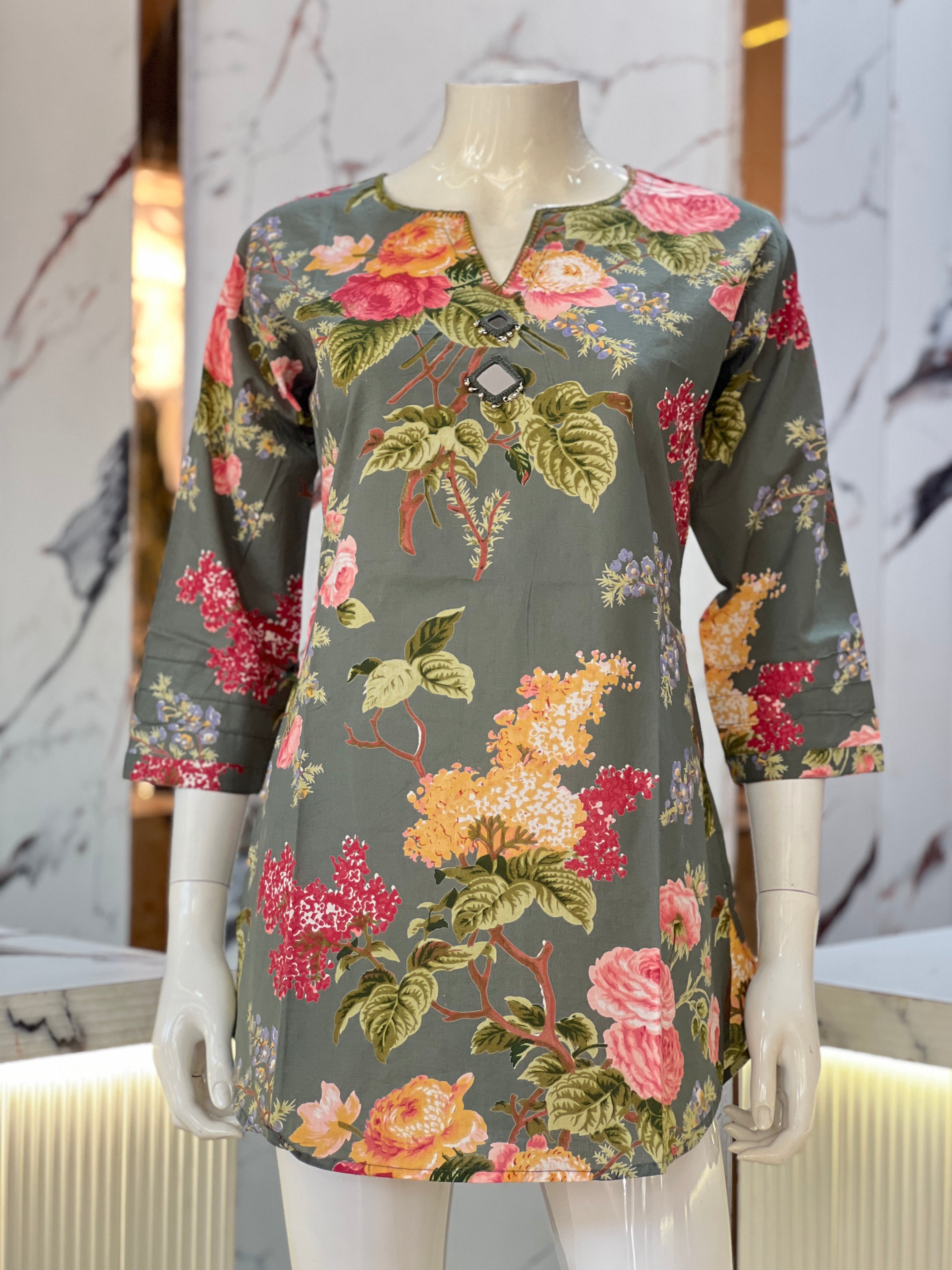 Pure cotton short kurta ( ym 613,615 )