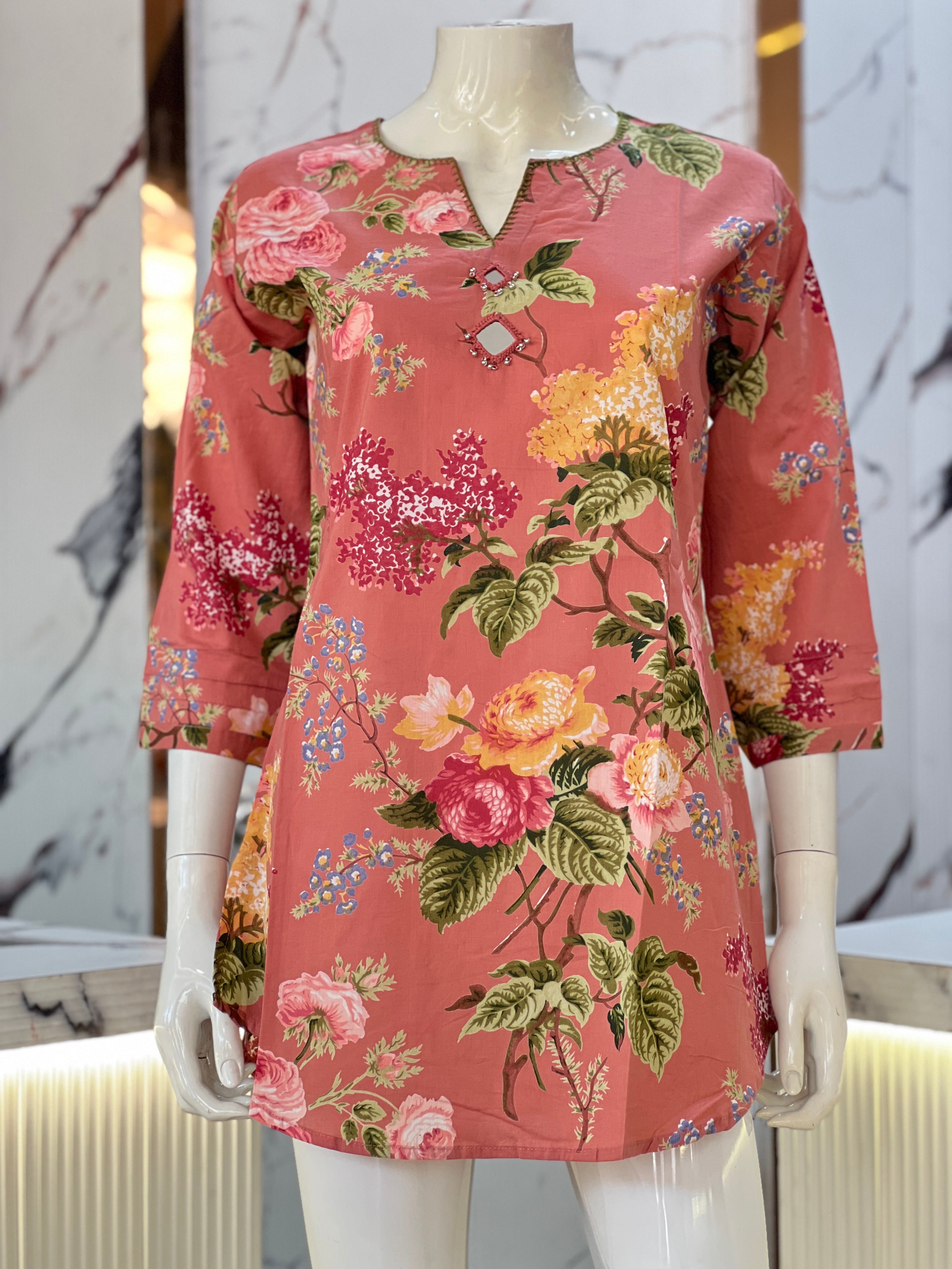 Pure cotton short kurta ( ym 613,615 )