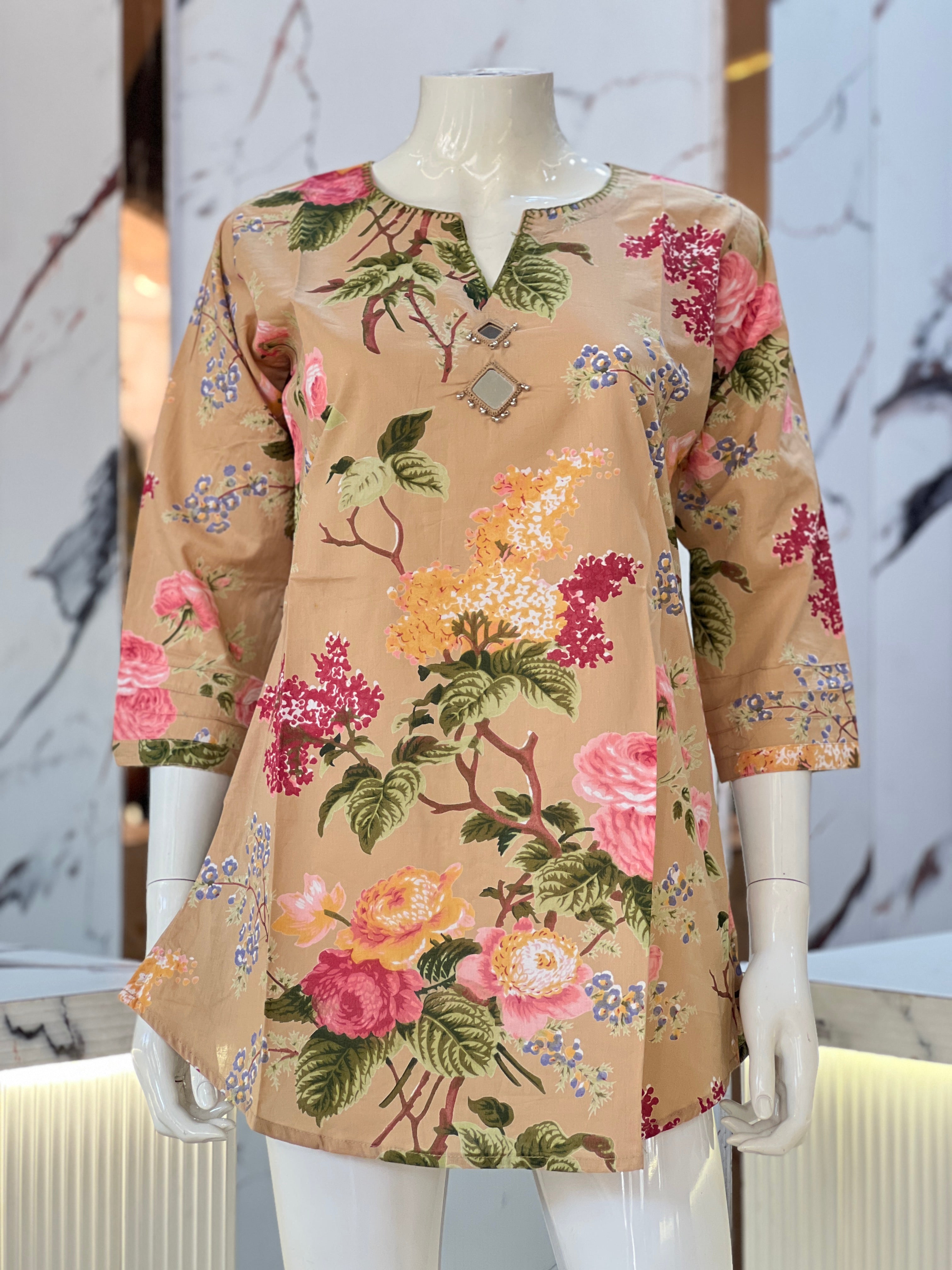 Pure cotton short kurta ( ym 613,615 )