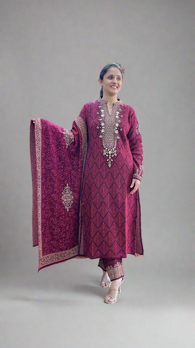 Aarani knitted wool suit
