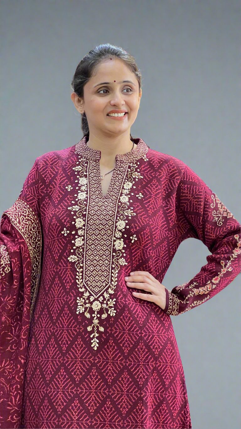 Aarani knitted wool suit