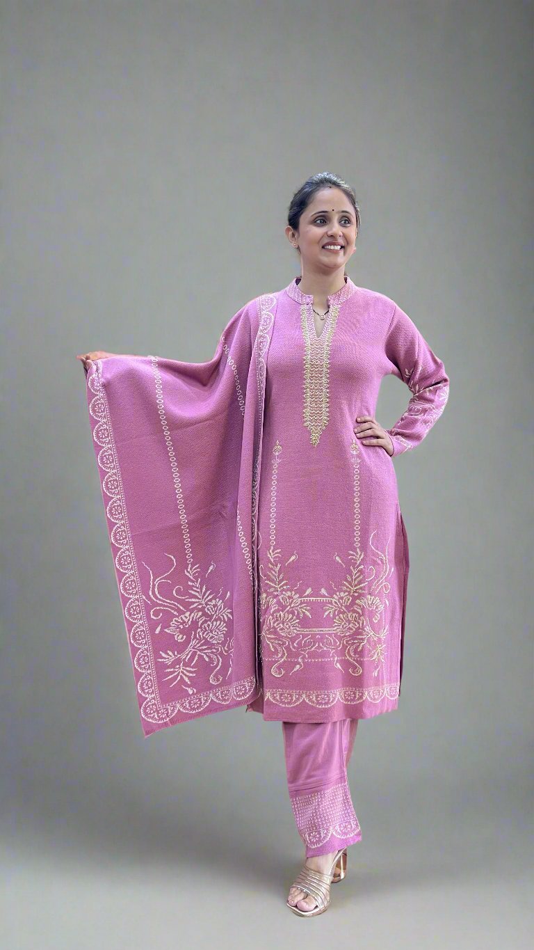 aaravi knitted woolen suit