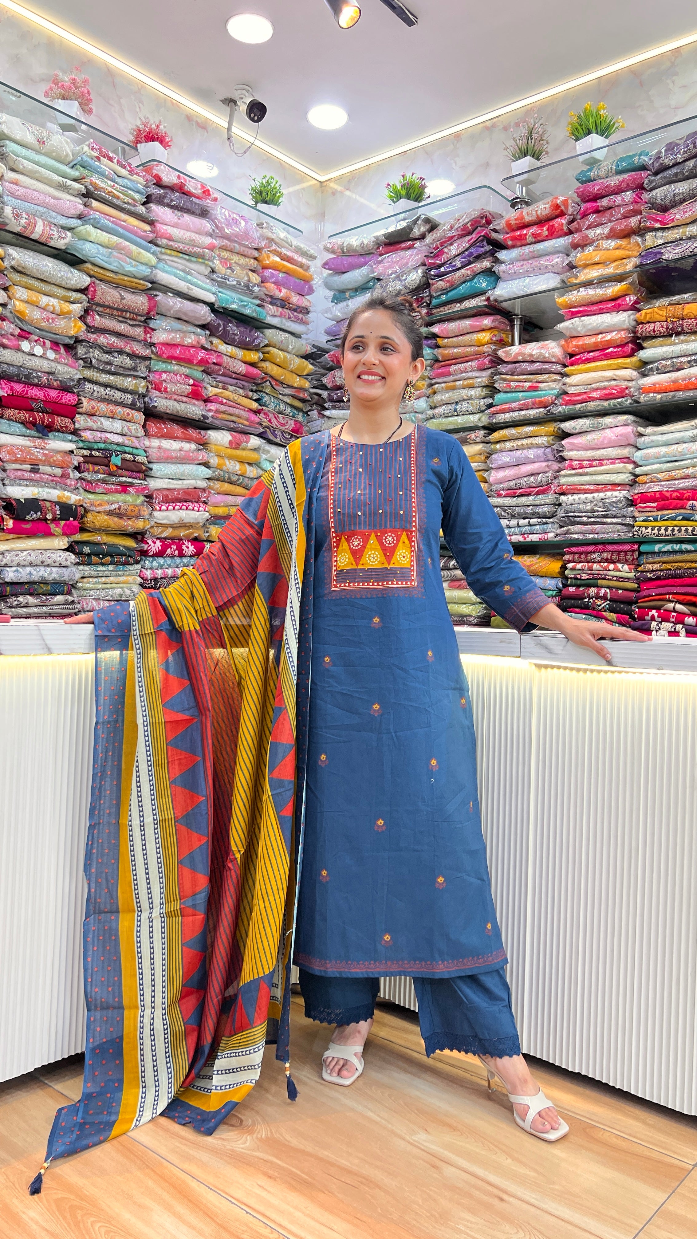 Pure cotton designer suit(ym 60567)