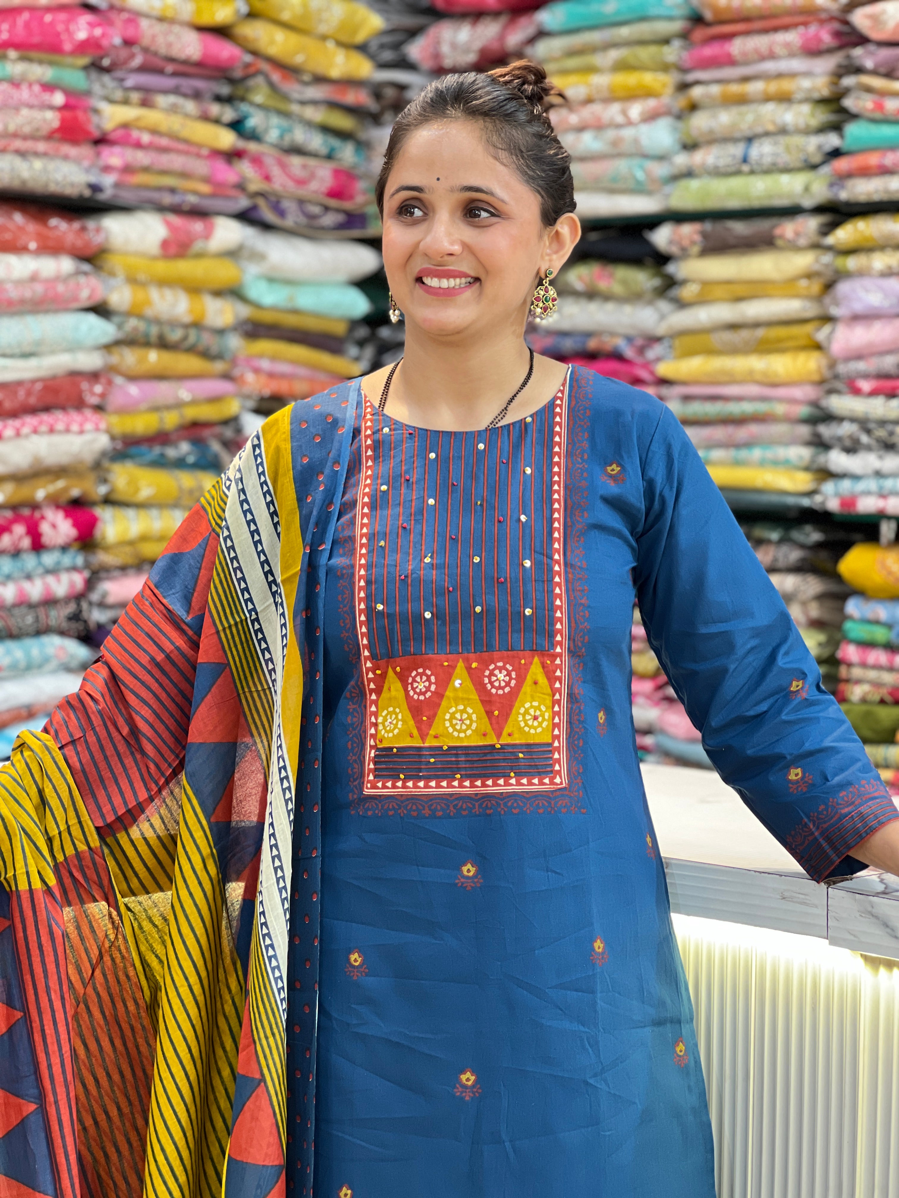 Pure cotton designer suit(ym 60567)