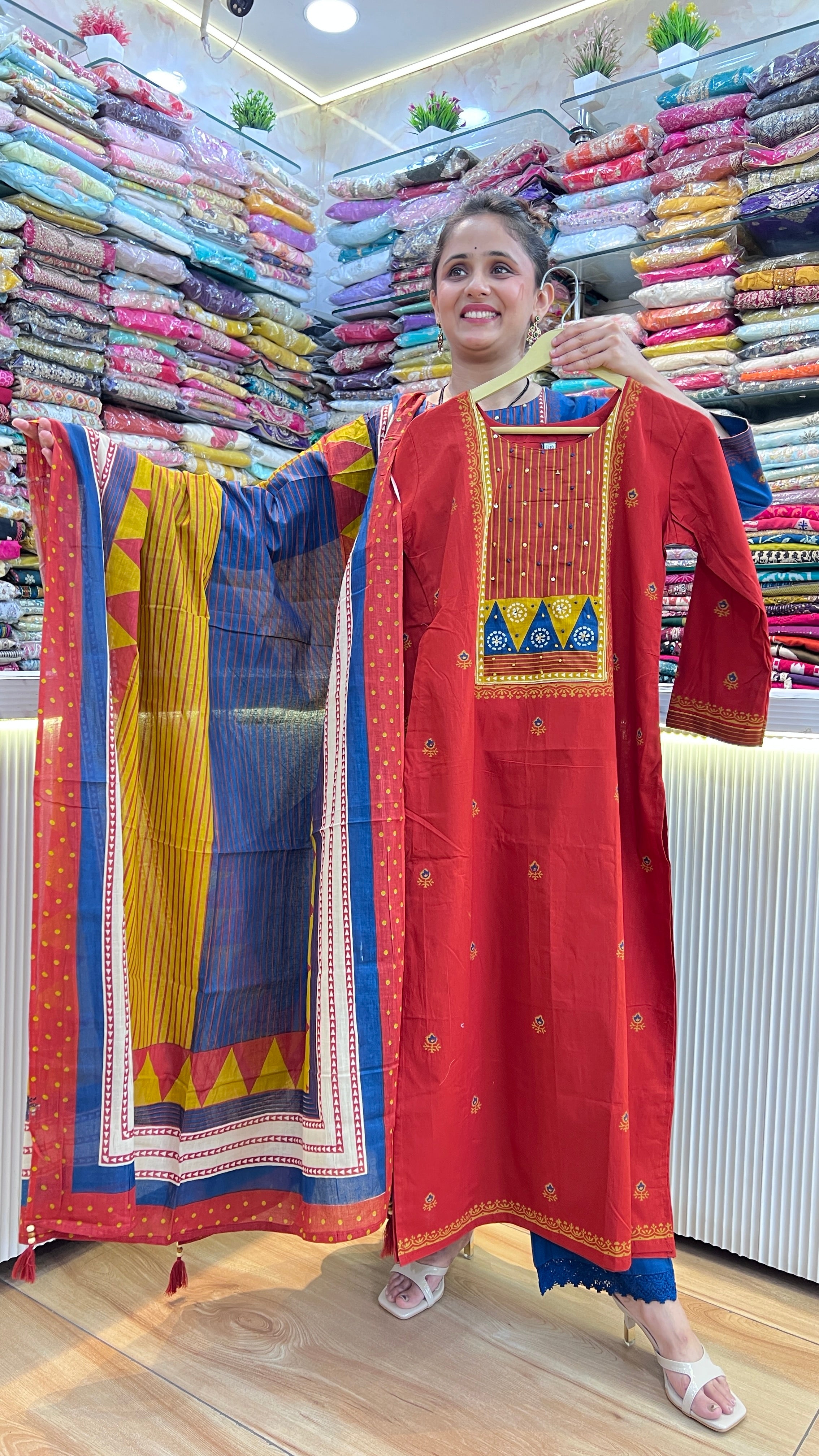 Pure cotton designer suit(ym 60567)