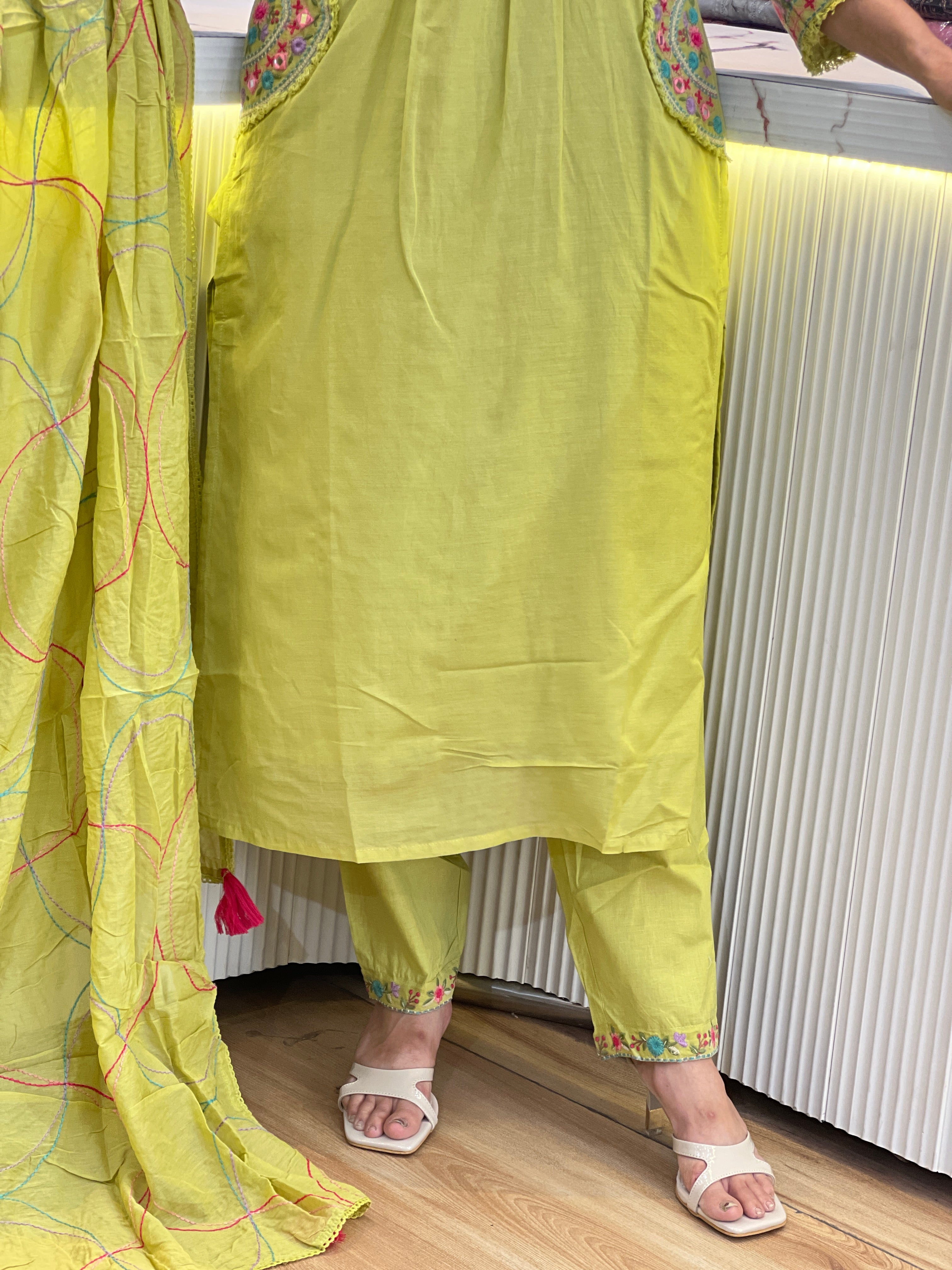 Mul cotton suit with pockets (ym 60167)