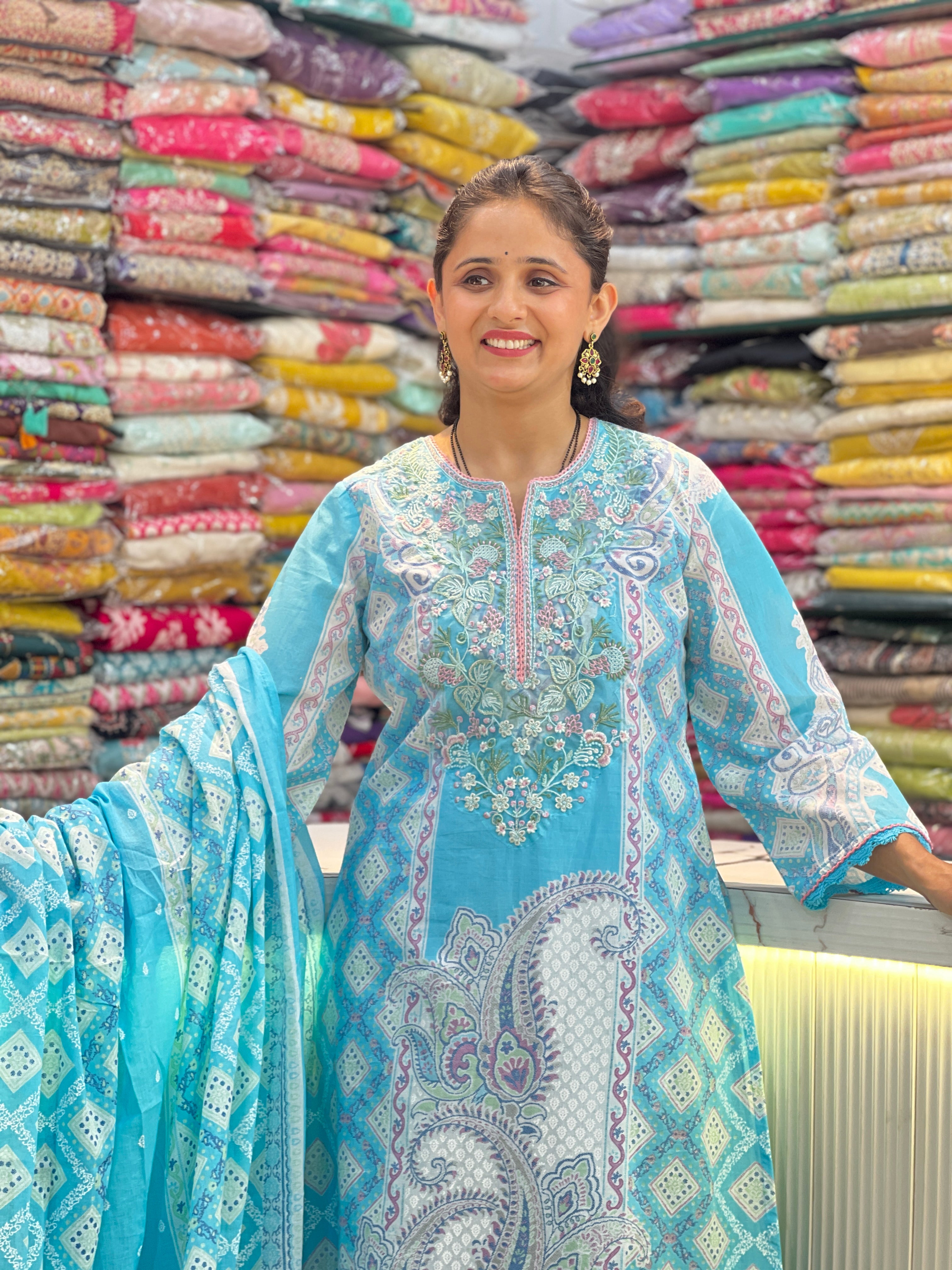 Premium cotton pakistani suit ( tj 26267 )