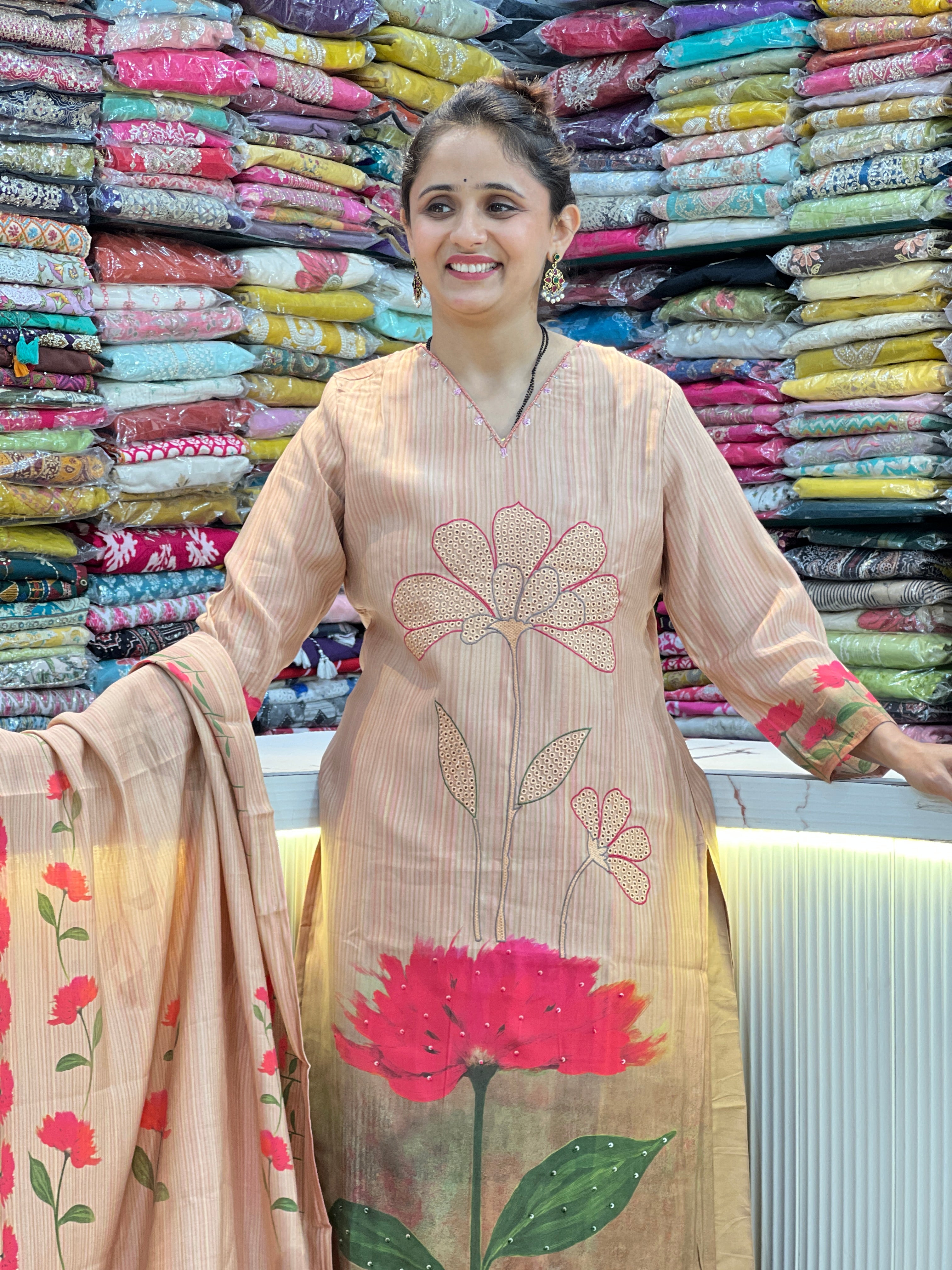 Muslin designer suit ( sdw 867 )