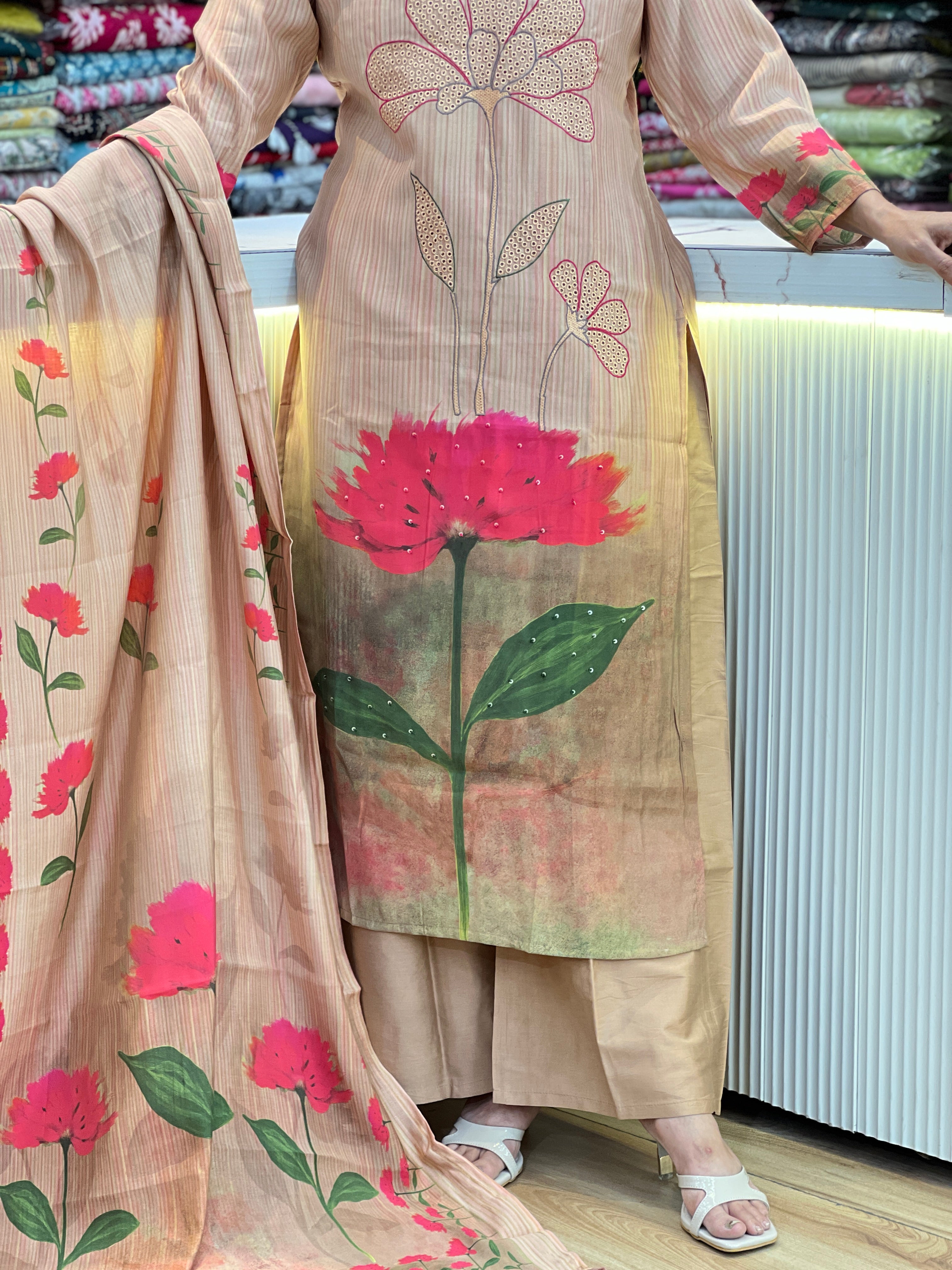 Muslin designer suit ( sdw 867 )