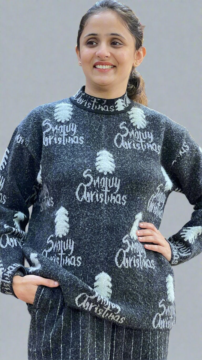 arunya knitted woolen cord set