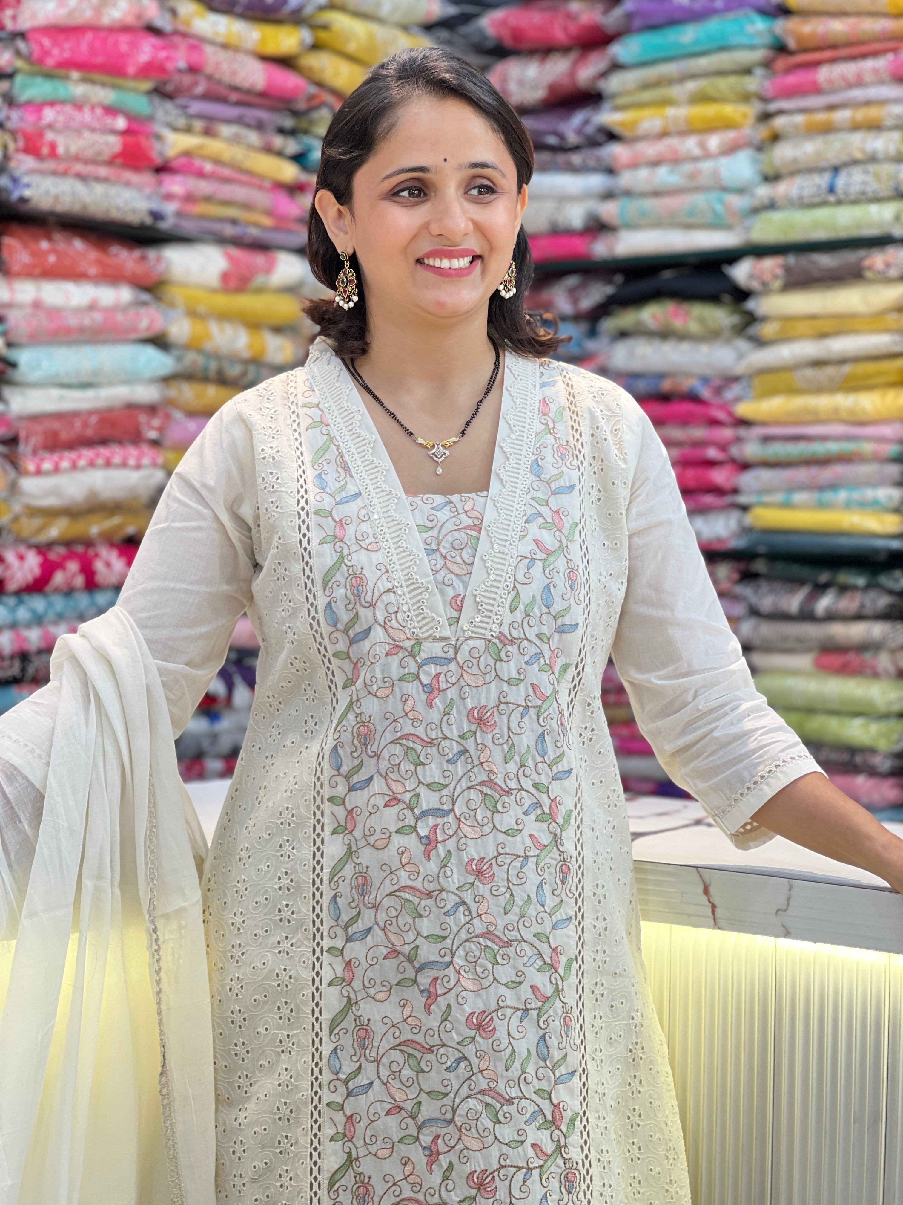 Pakistani cotton designer suit ( sdw 1267 )
