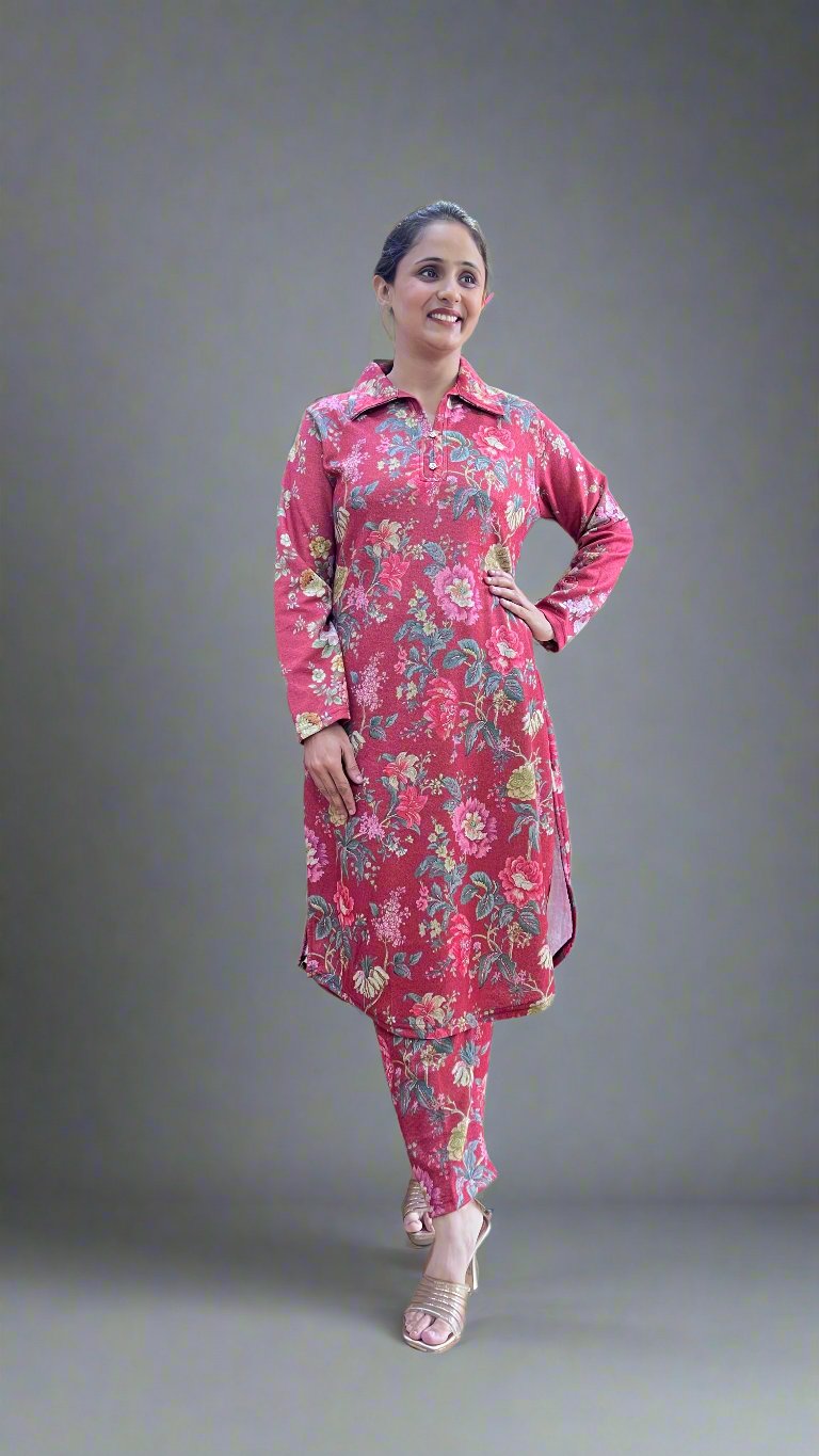 abhah long length cord set ( karachi wool )