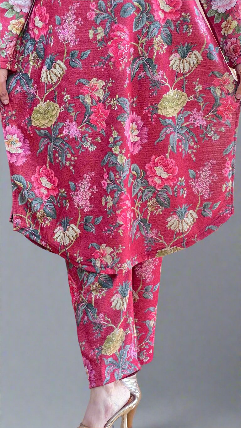 abhah long length cord set ( karachi wool )