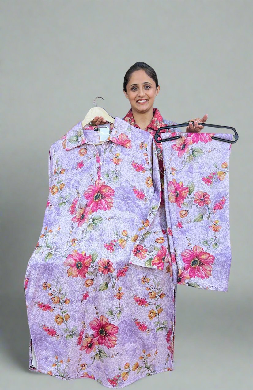 abhah long length cord set ( karachi wool )