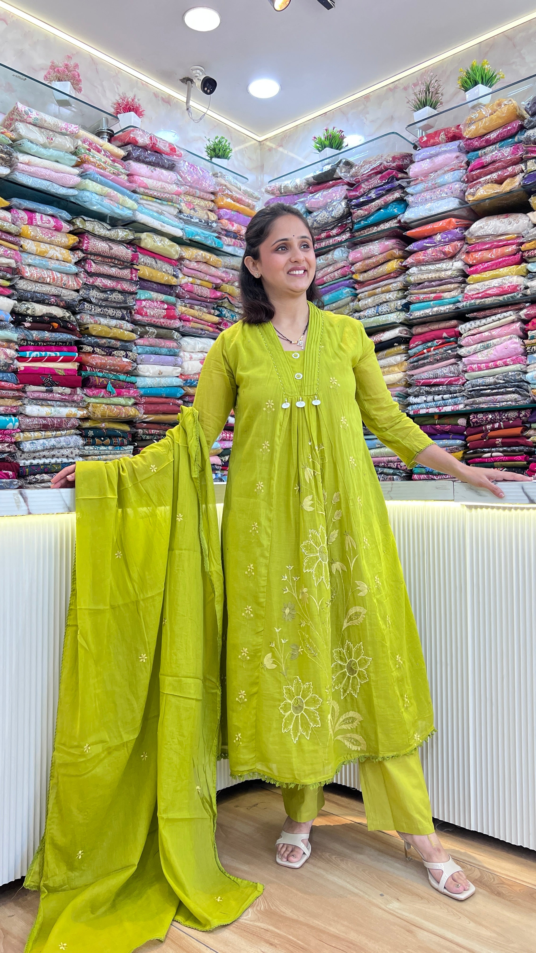 Mul cotton designer A-line suit ( tj 26467 )