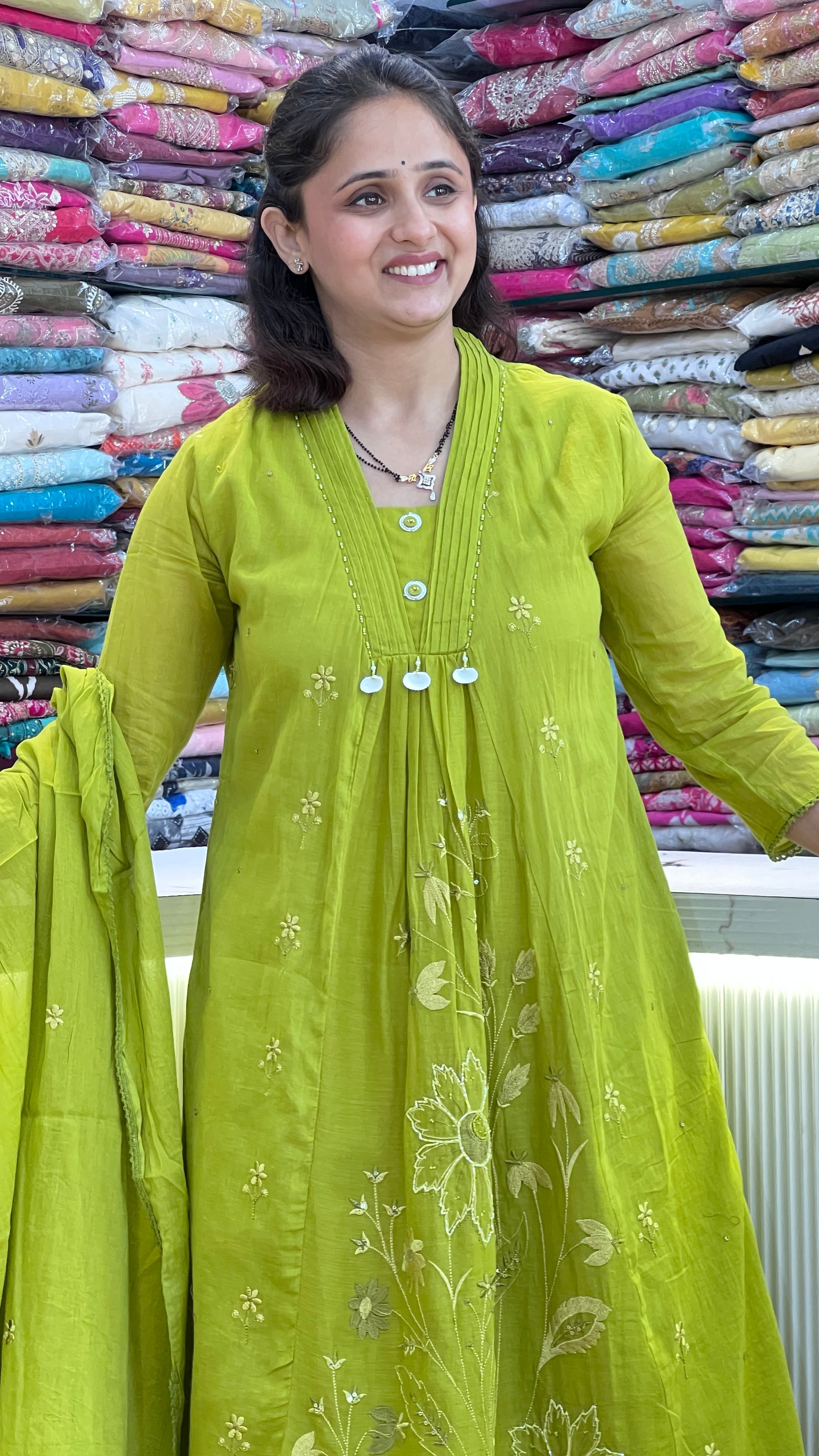 Mul cotton designer A-line suit ( tj 26467 )