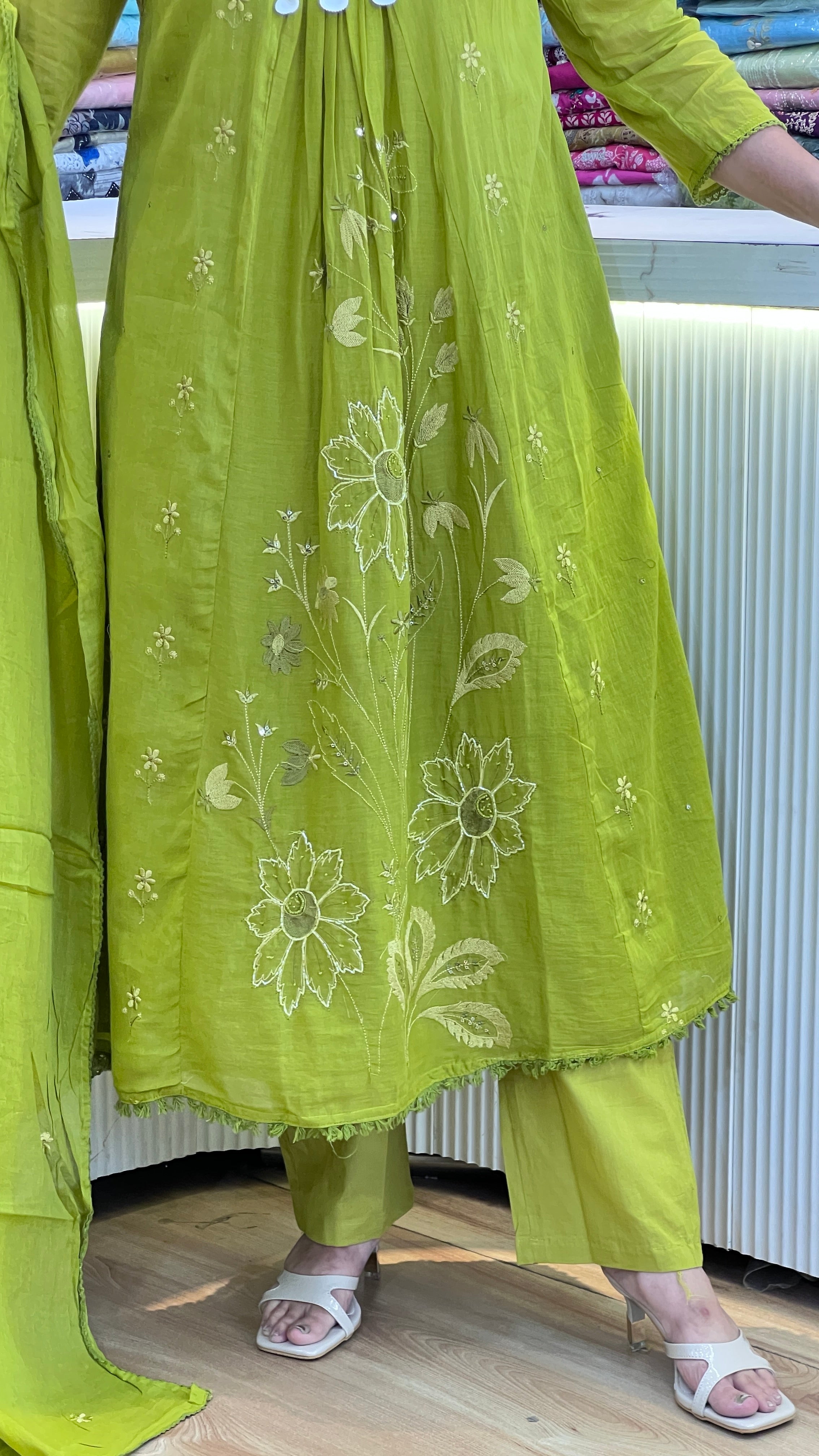 Mul cotton designer A-line suit ( tj 26467 )