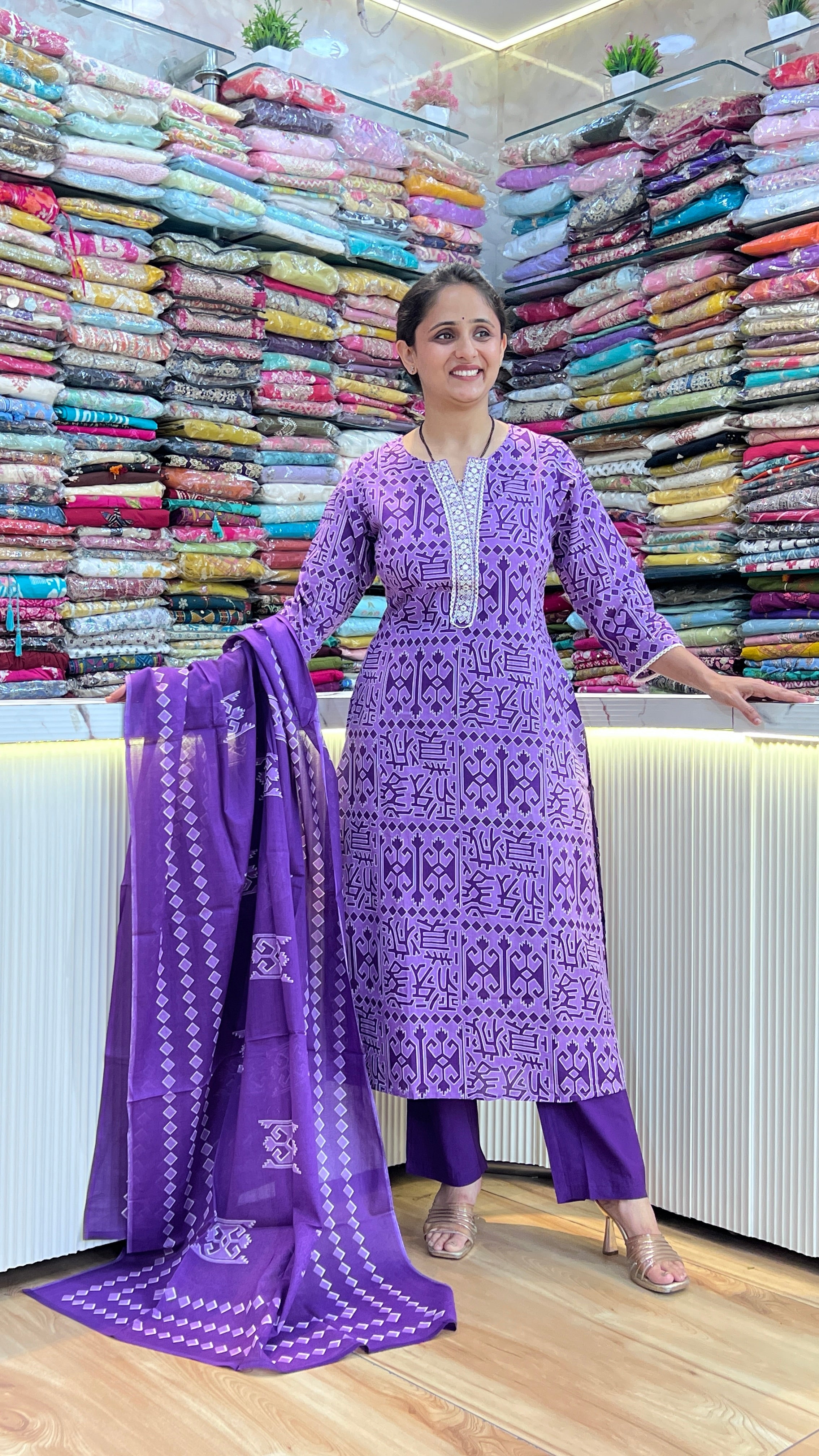 Designer cotton suit ( gj 8667 )