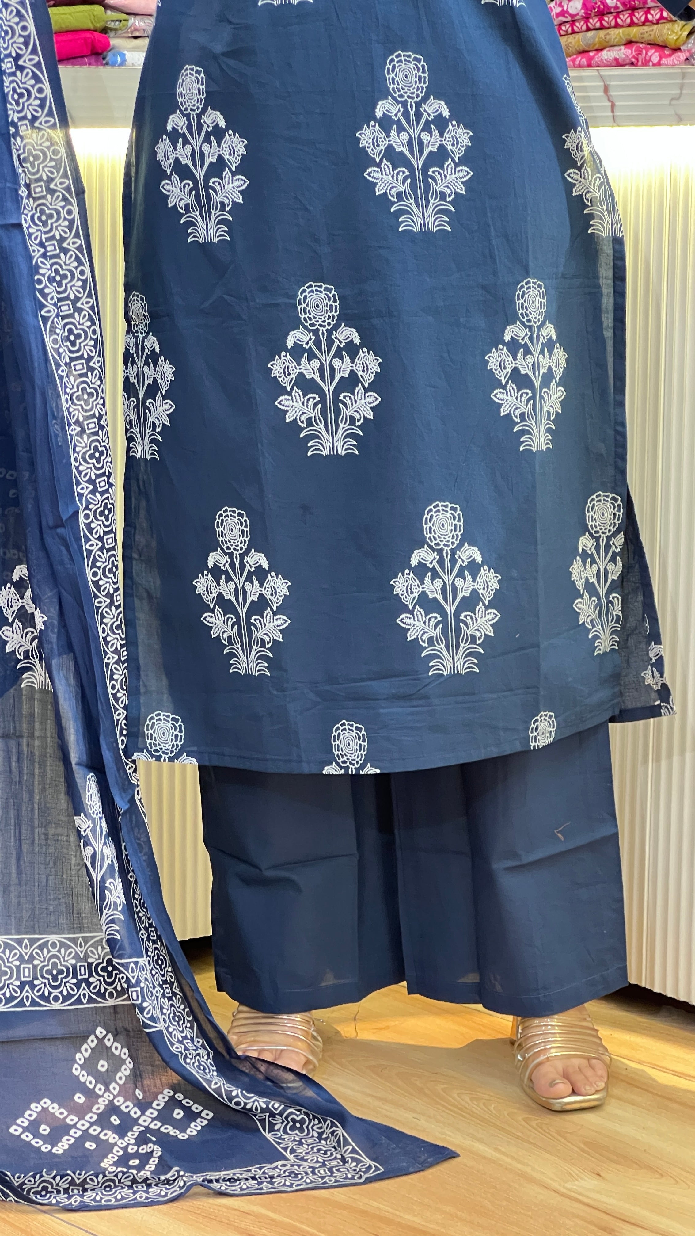 V-neck cotton suit ( gj 7767 )