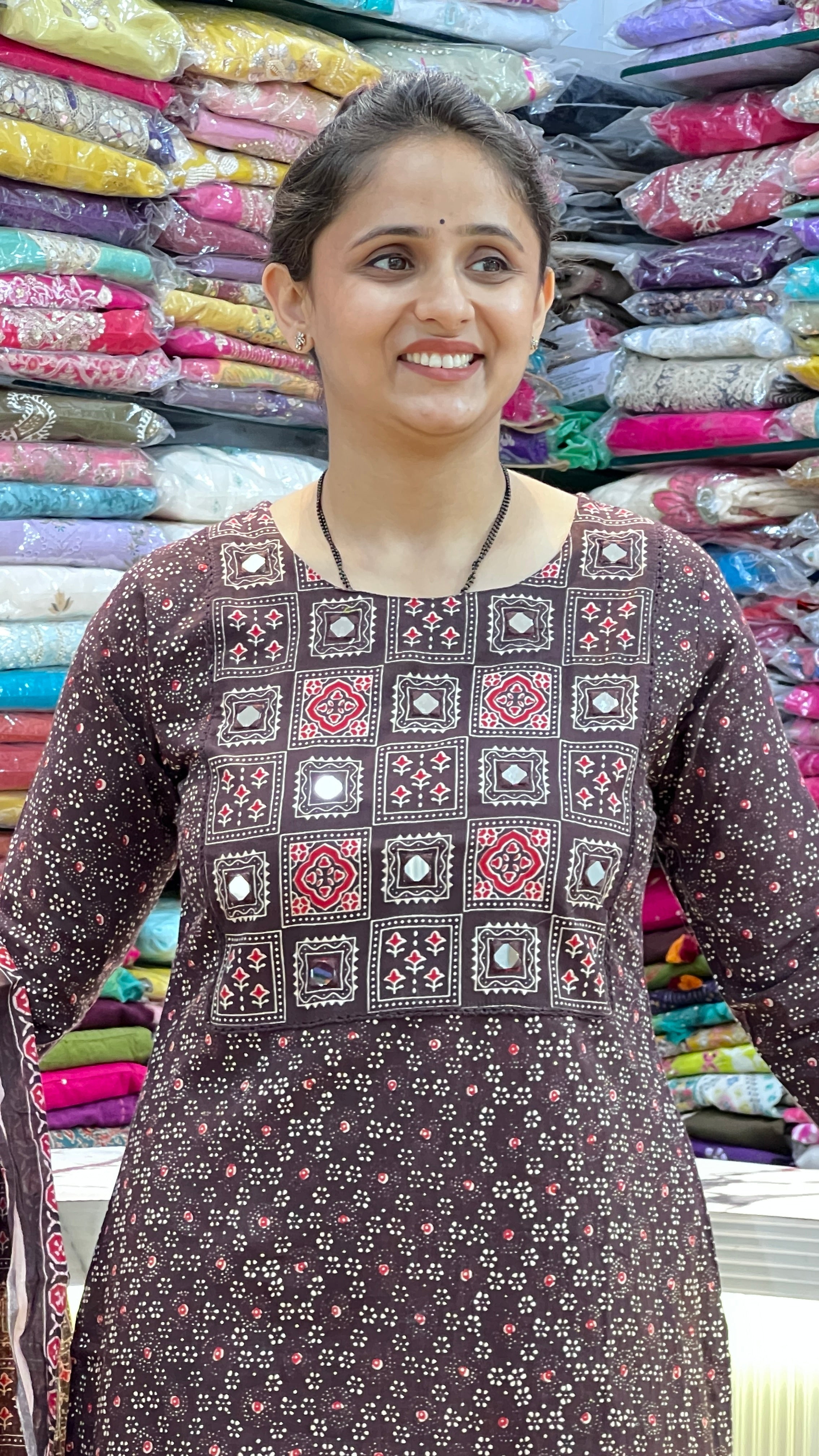 Mirror work cotton suit ( gj 7667 )