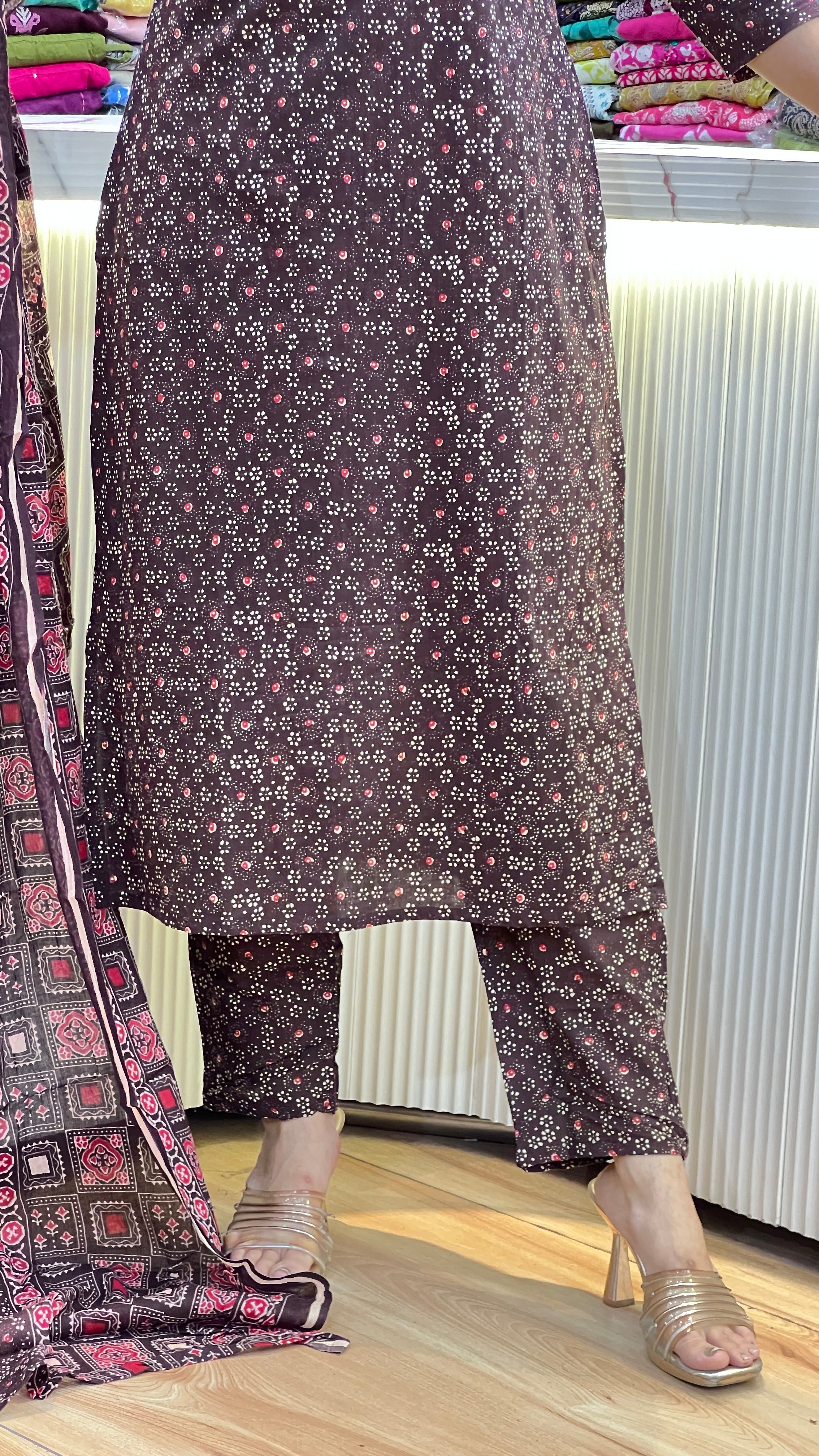 Mirror work cotton suit ( gj 7667 )