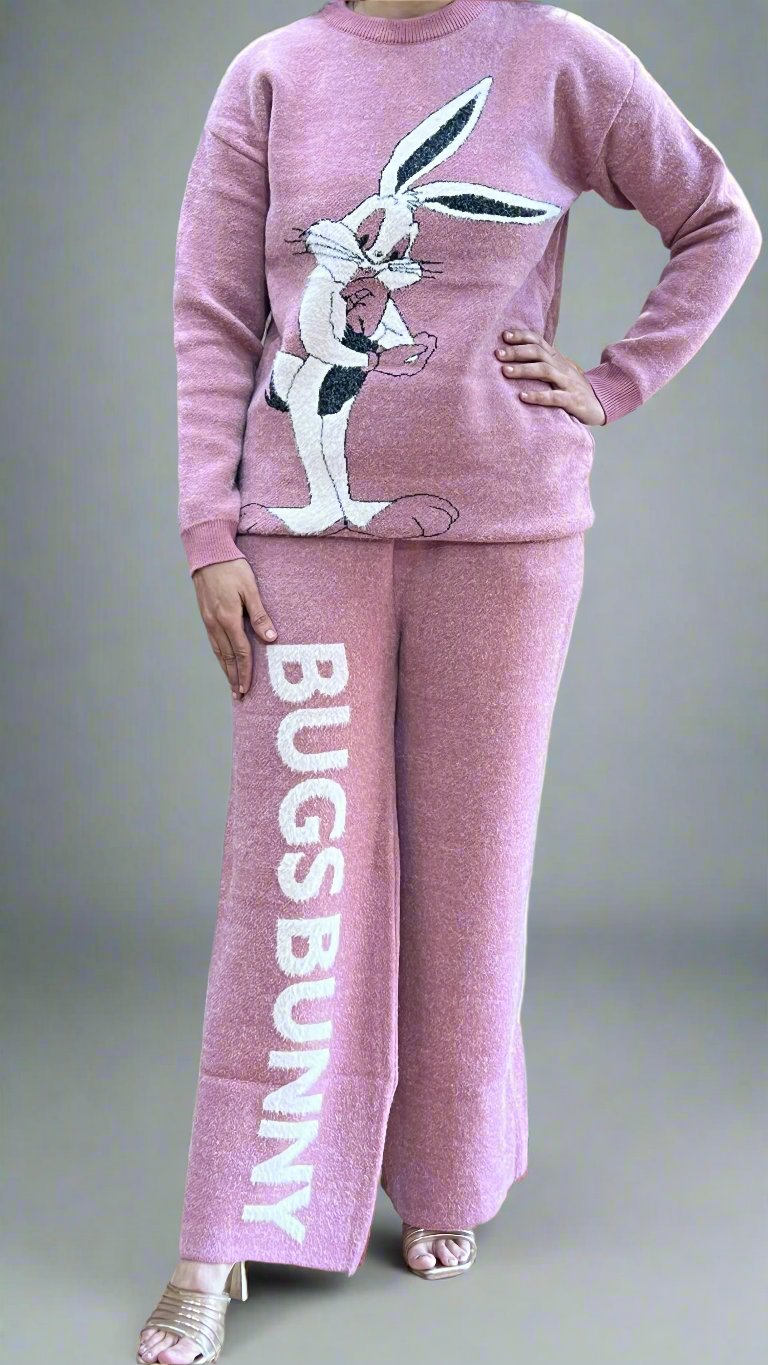 bugsbunny angora wool cord set