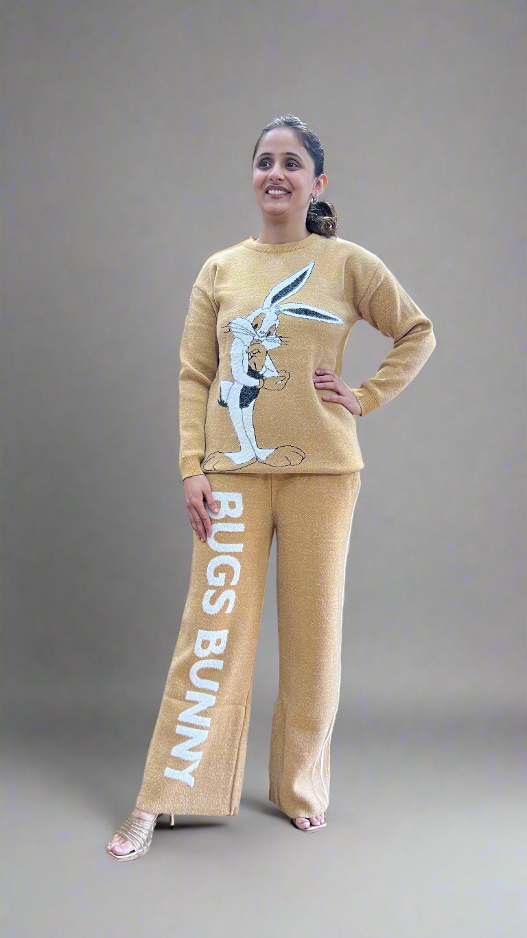 bugsbunny angora wool cord set