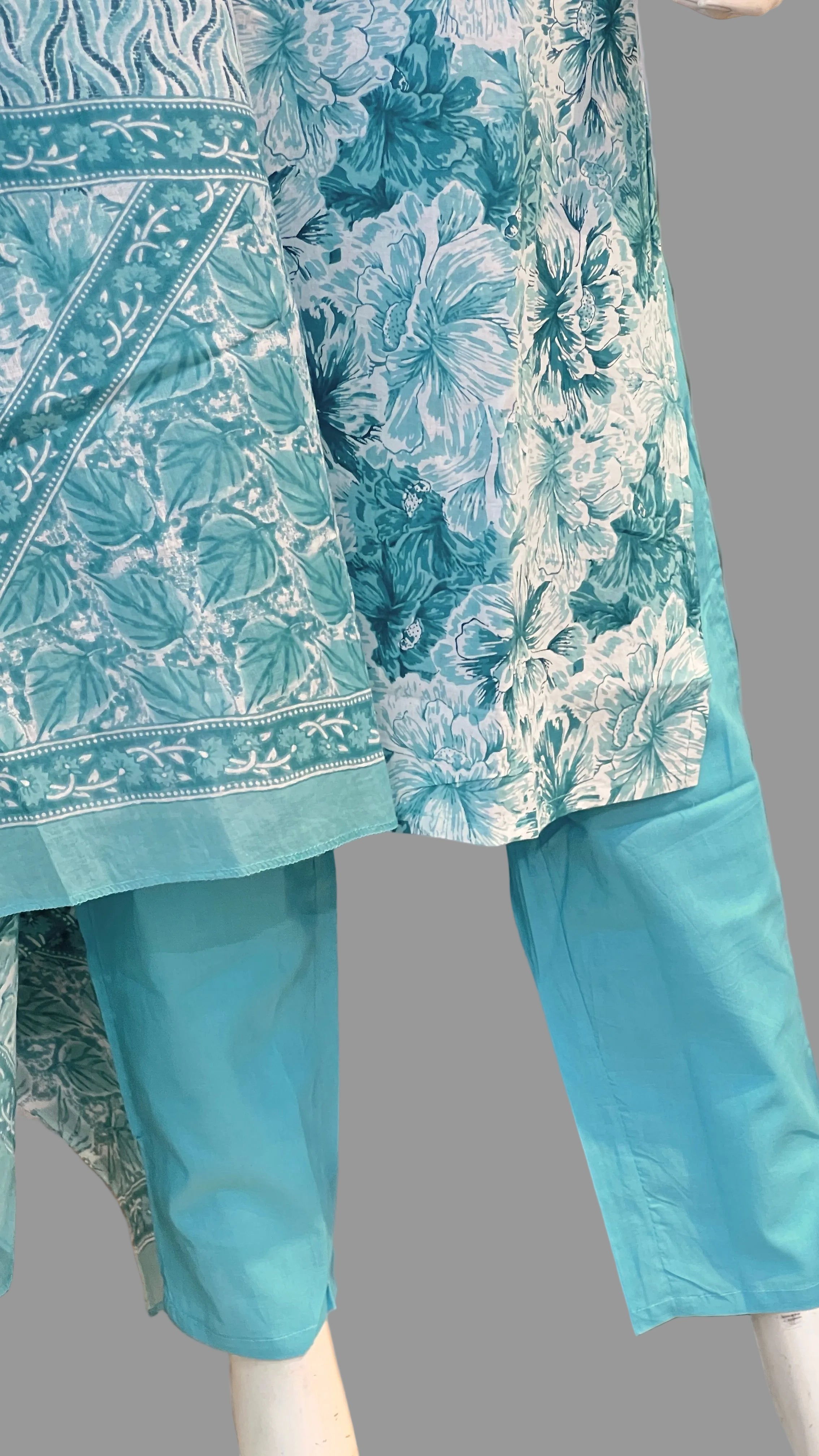 v-neck cotton printed suit ( gj 7167 )
