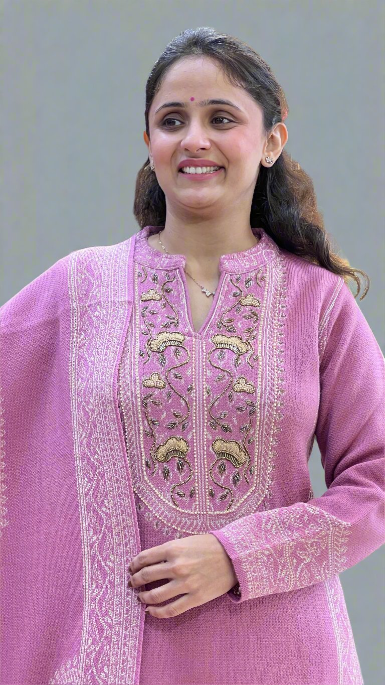 heavy knitted wool suit