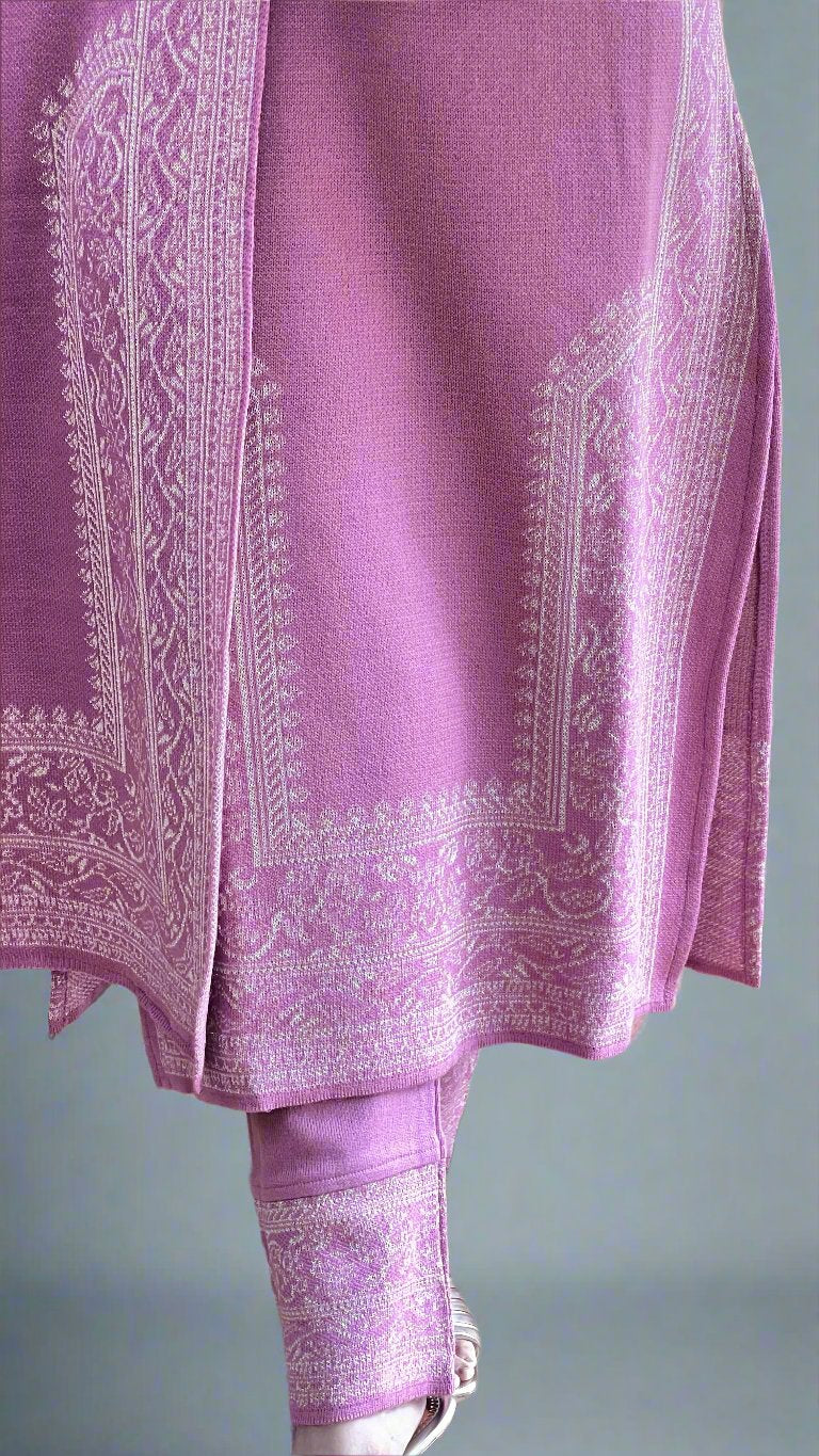 heavy knitted wool suit