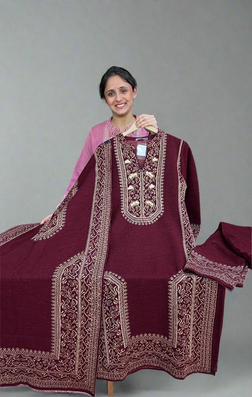 heavy knitted wool suit