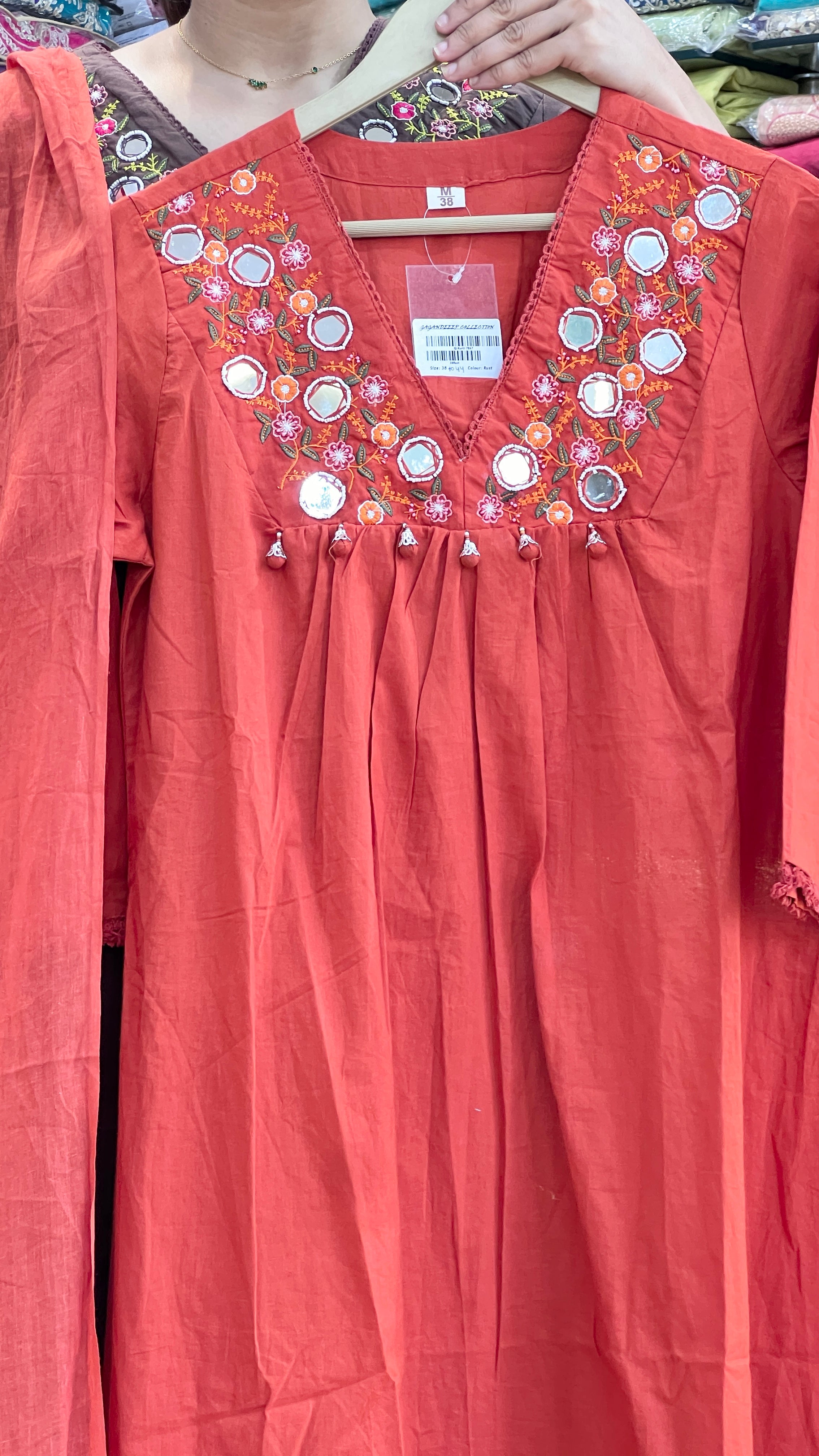Designer mirror work suit ( gj 7867 )
