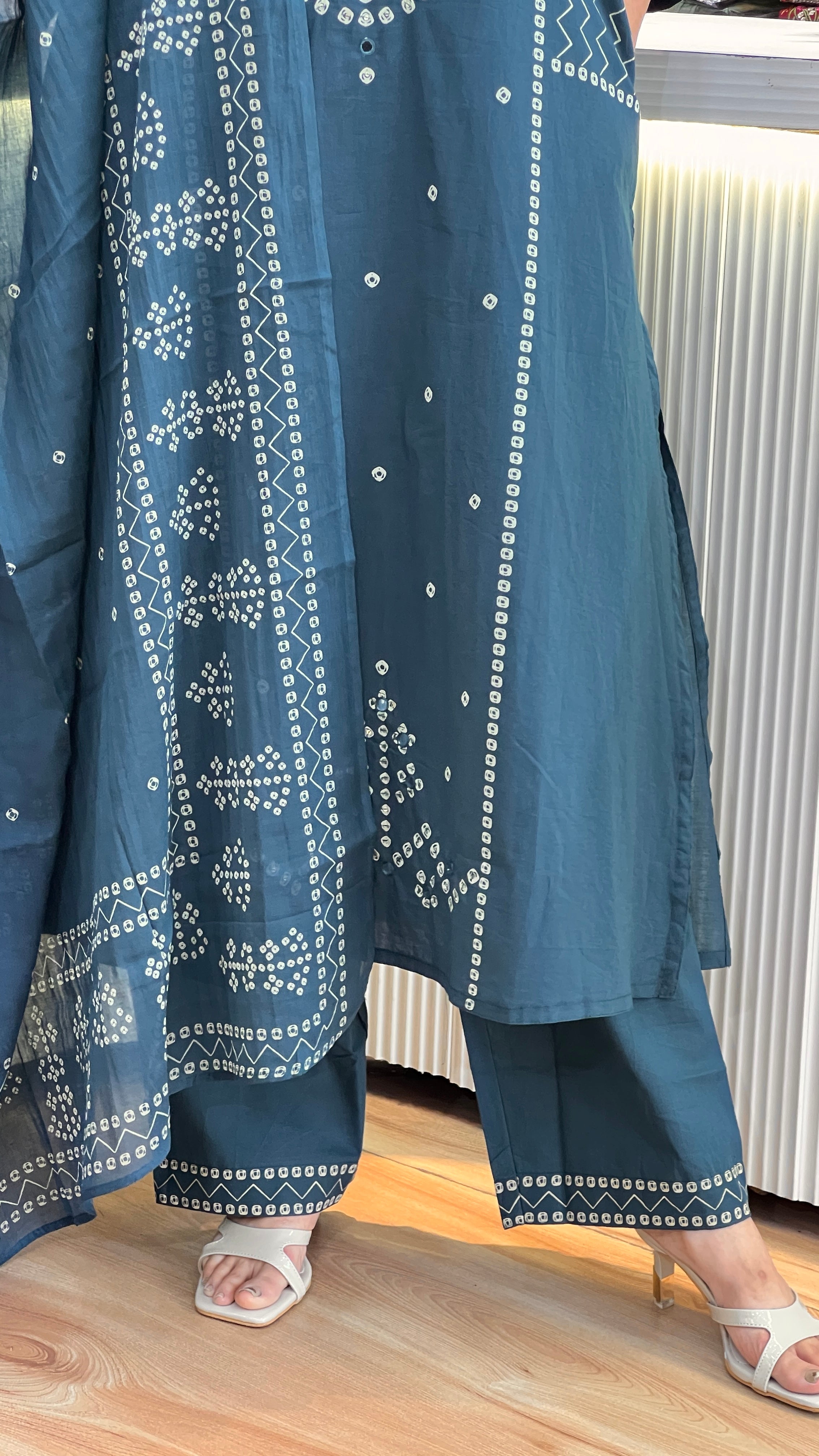 Bandhani print cotton suit ( gj 9667 )