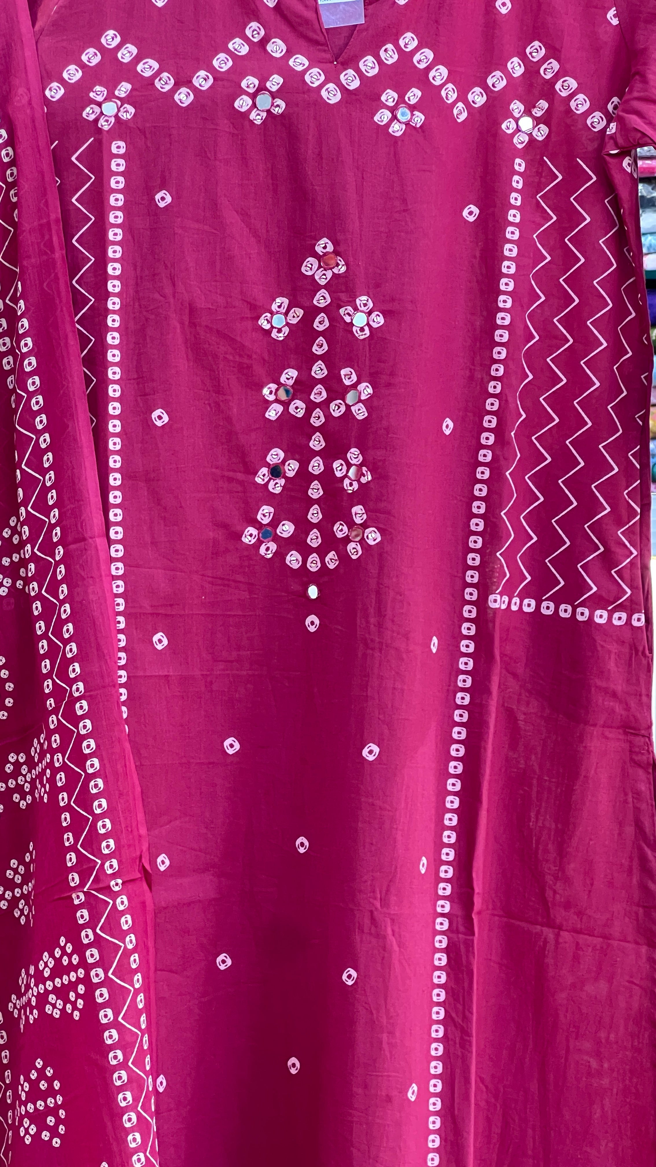 Bandhani print cotton suit ( gj 9667 )