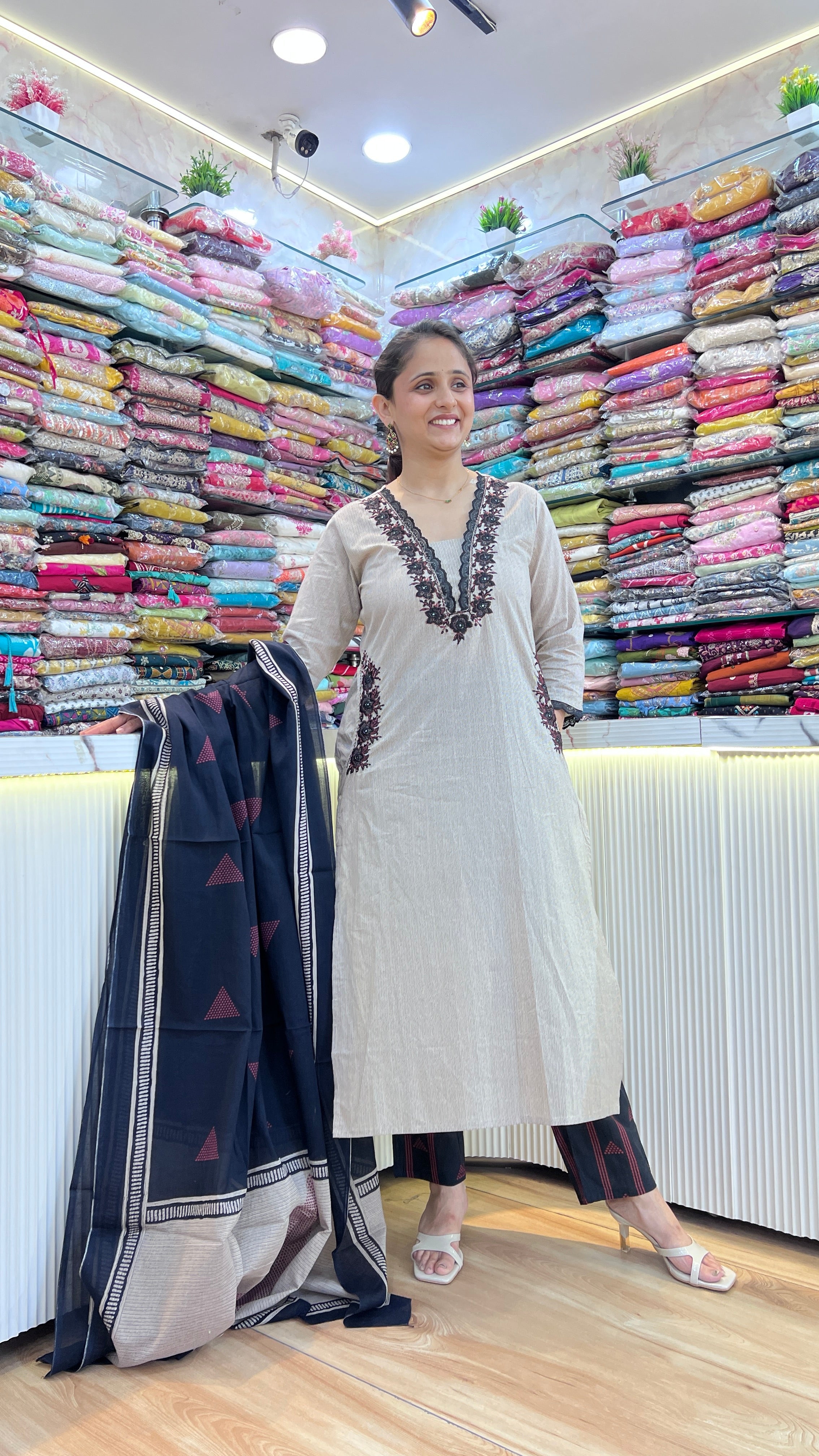 Designer pocket cotton suit ( gj 9267 )