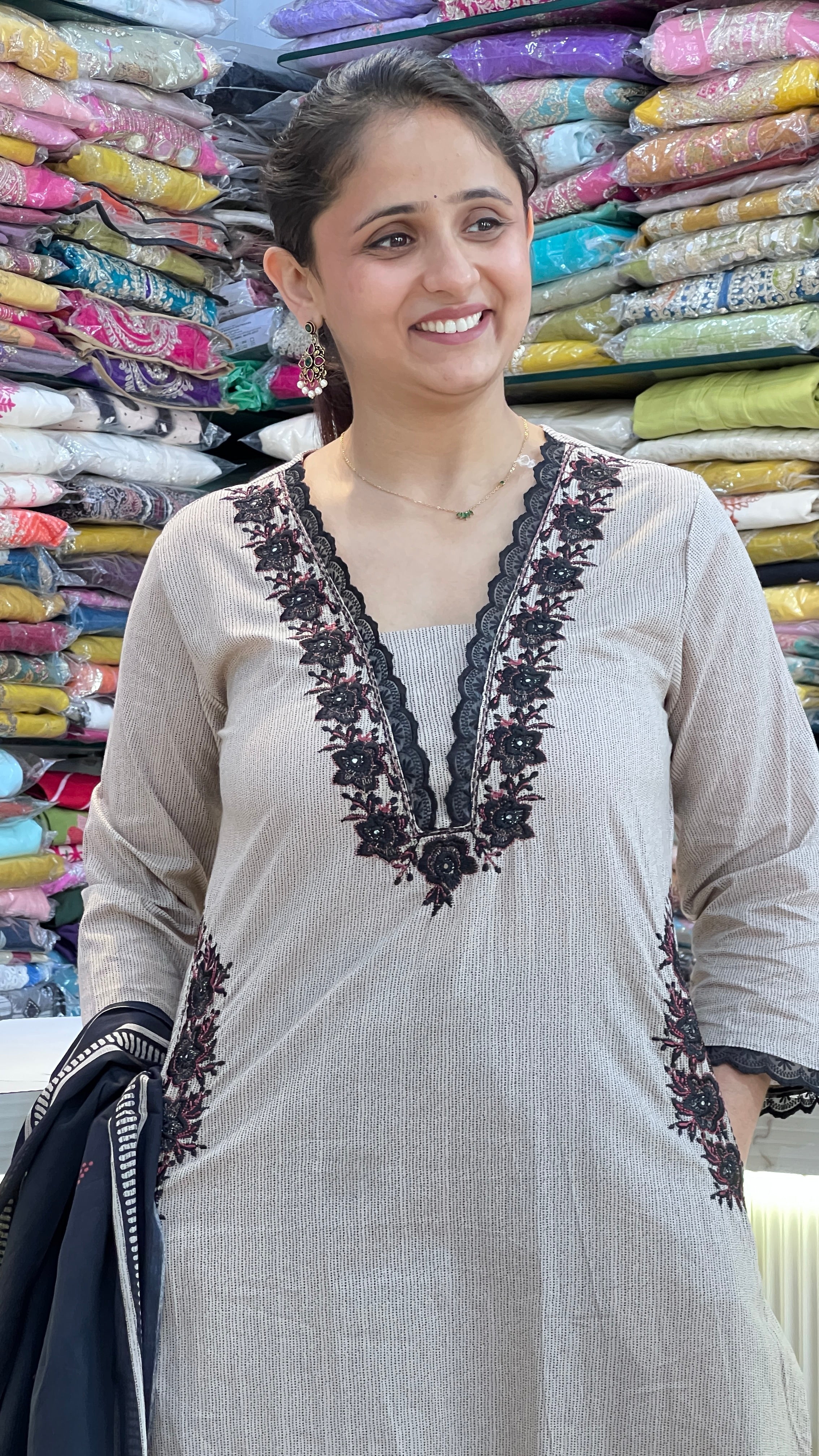 Designer pocket cotton suit ( gj 9267 )