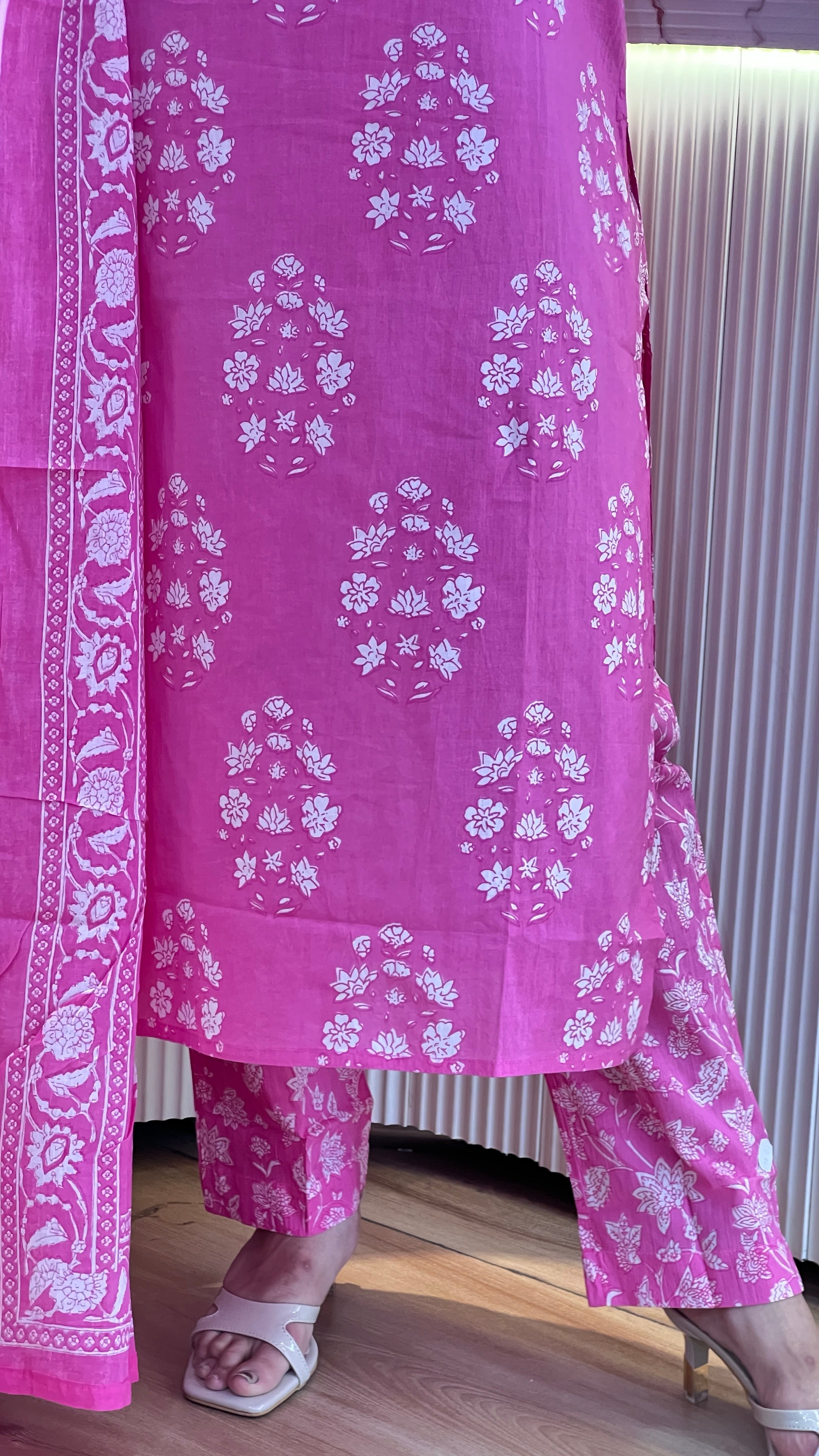 Printed cotton suit ( gj 9567 )