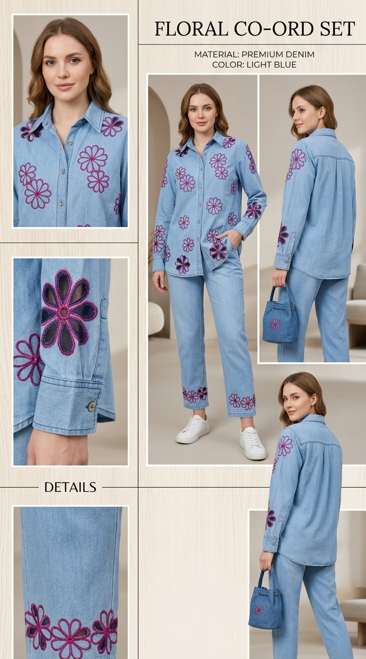 Denim cord set ( sy dr 567 )