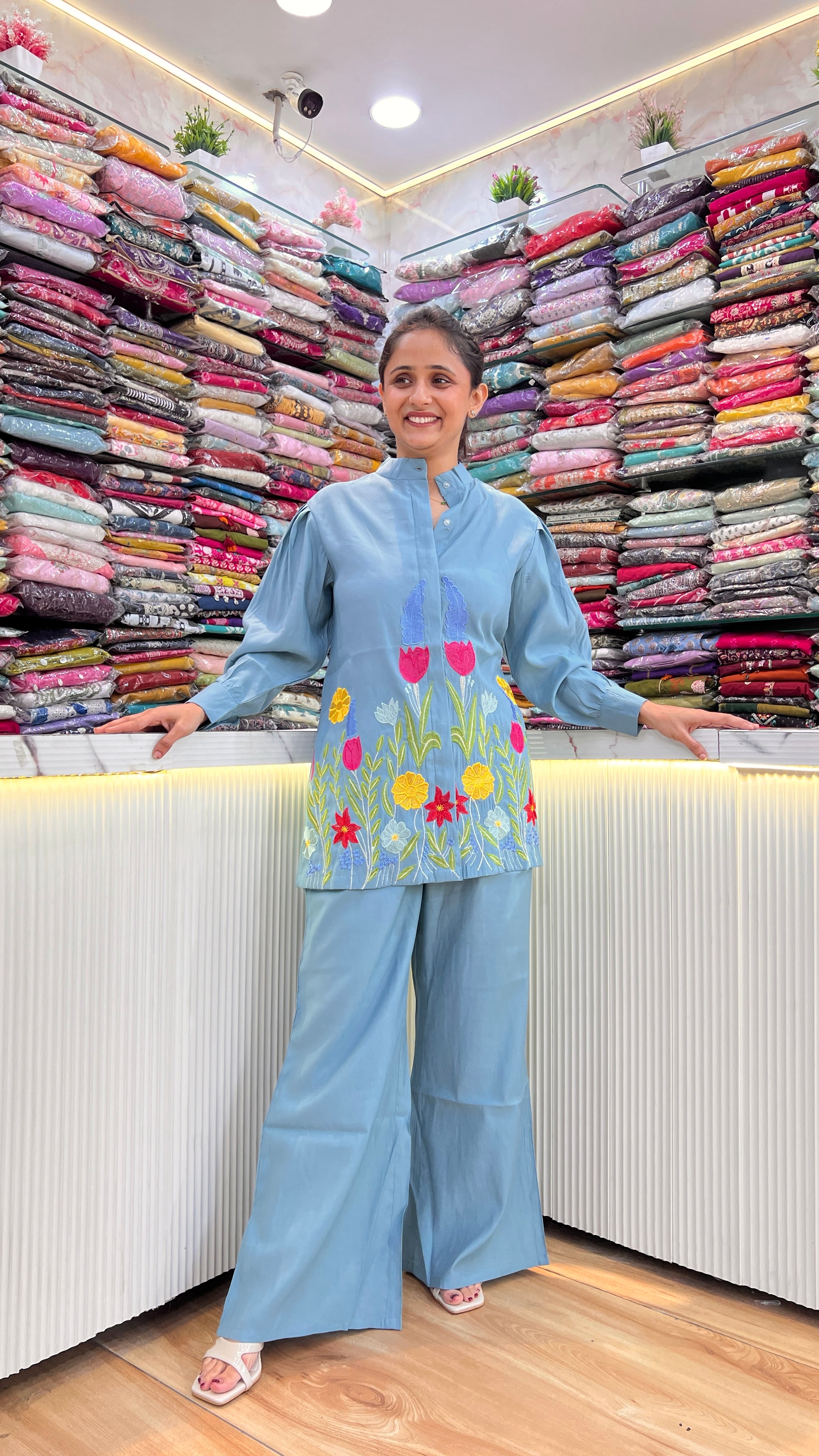 Modal embroidered cord set ( su dr 367 )