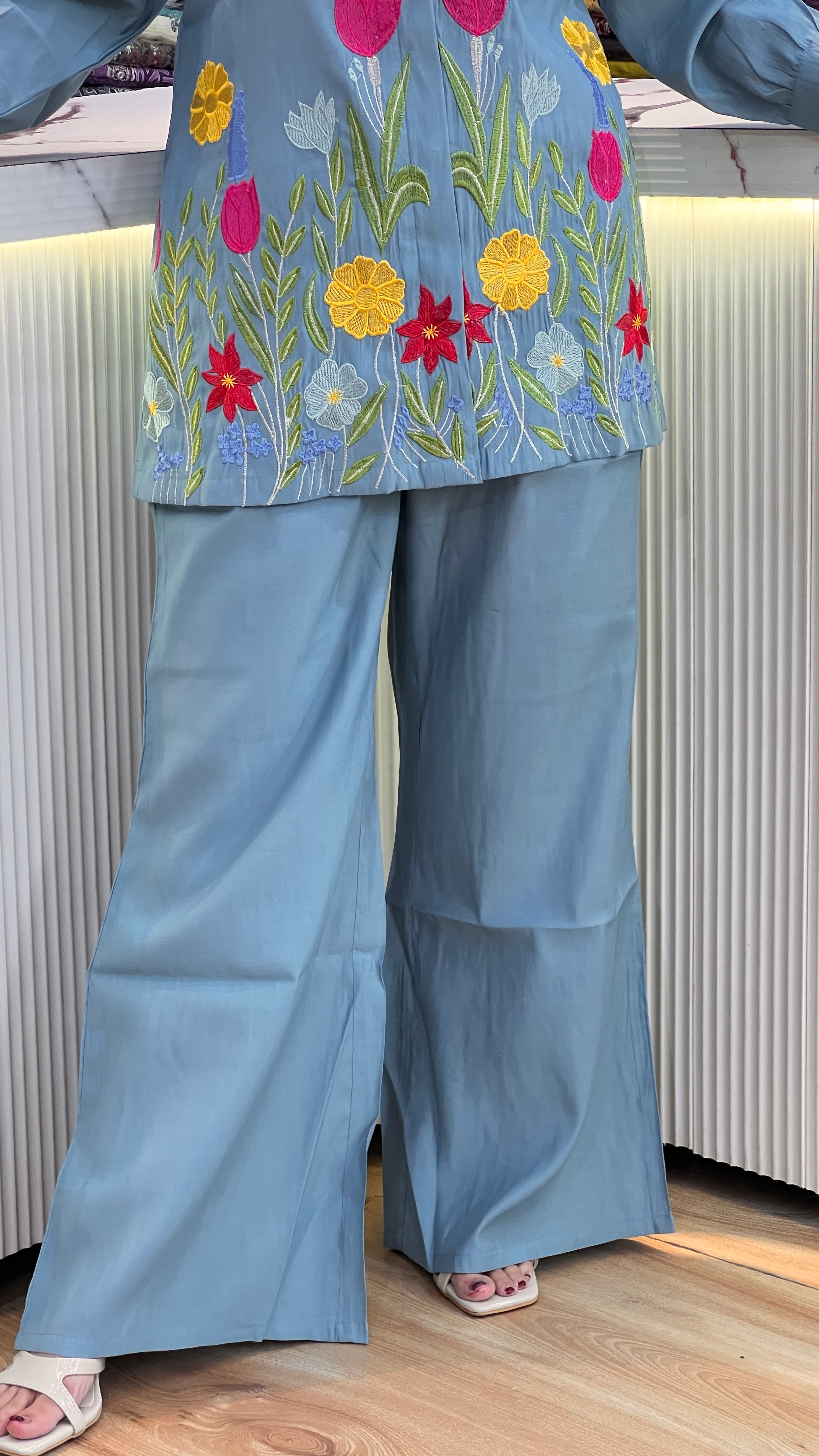 Modal embroidered cord set ( su dr 367 )